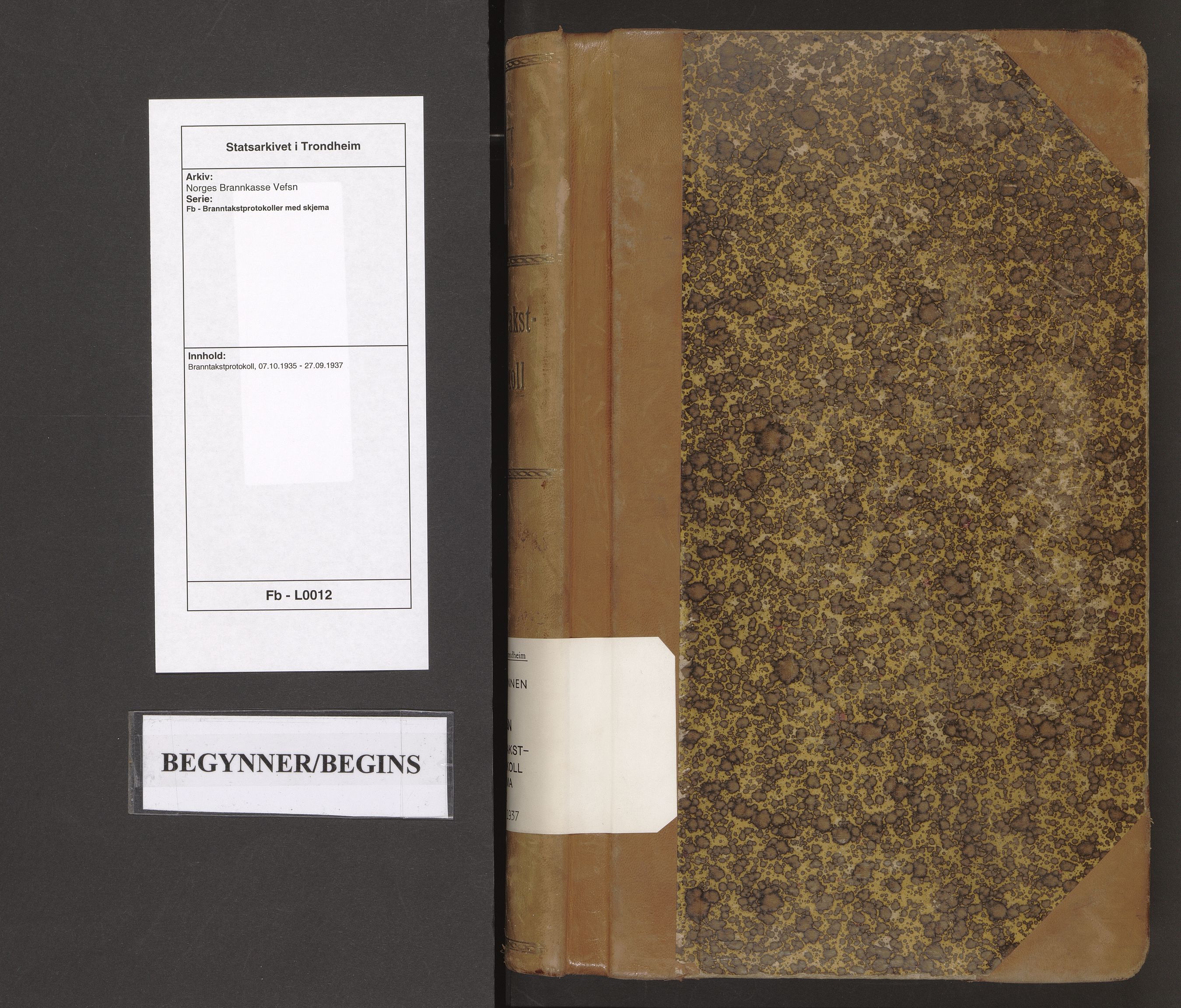 Norges Brannkasse Vefsn, AV/SAT-A-5573/Fb/L0012: Branntakstprotokoll, 1935-1937