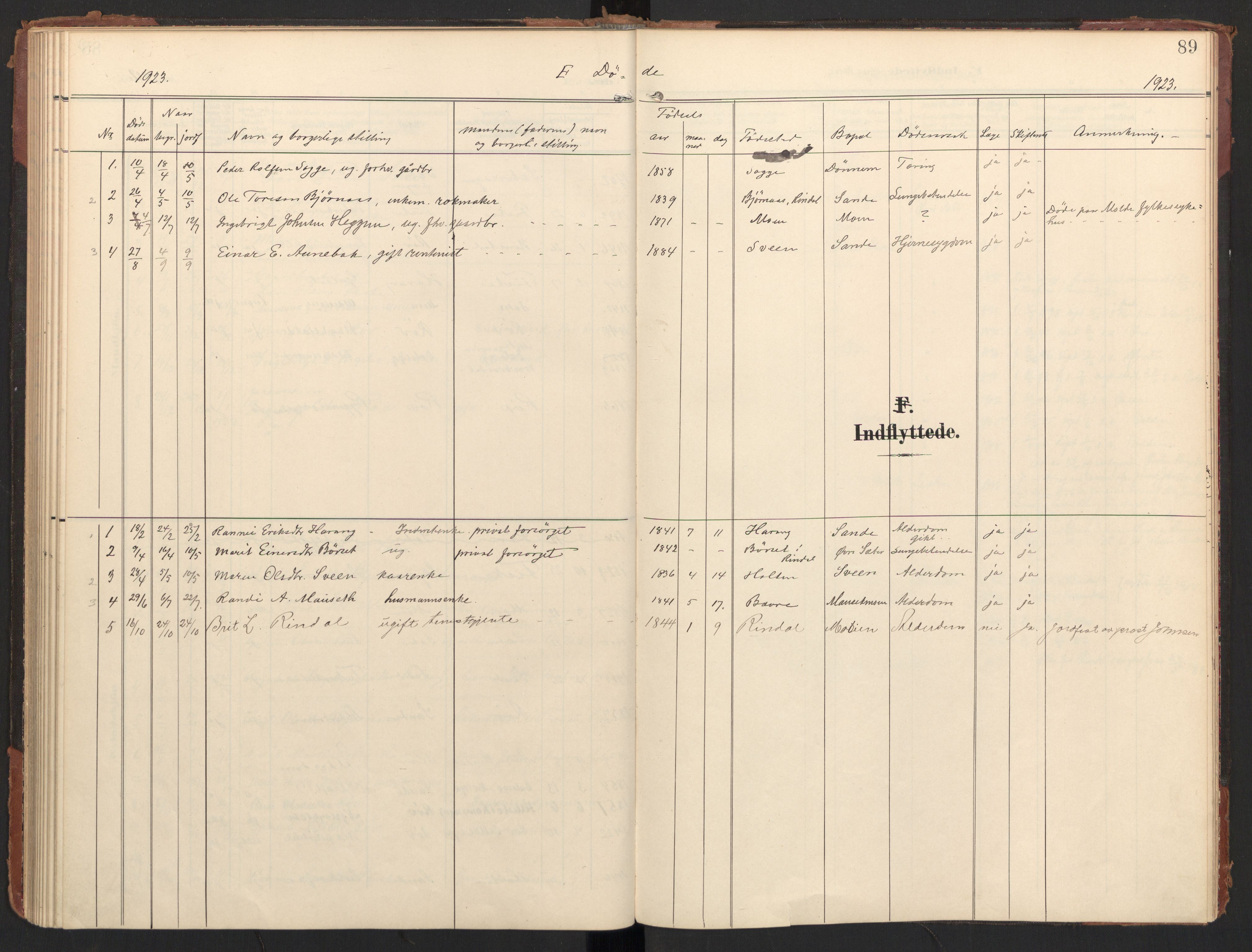 Ministerialprotokoller, klokkerbøker og fødselsregistre - Møre og Romsdal, SAT/A-1454/597/L1063: Ministerialbok nr. 597A02, 1905-1923, s. 89