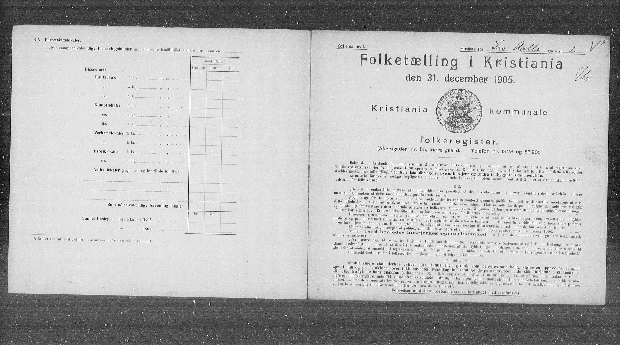 OBA, Kommunal folketelling 31.12.1905 for Kristiania kjøpstad, 1905, s. 23569