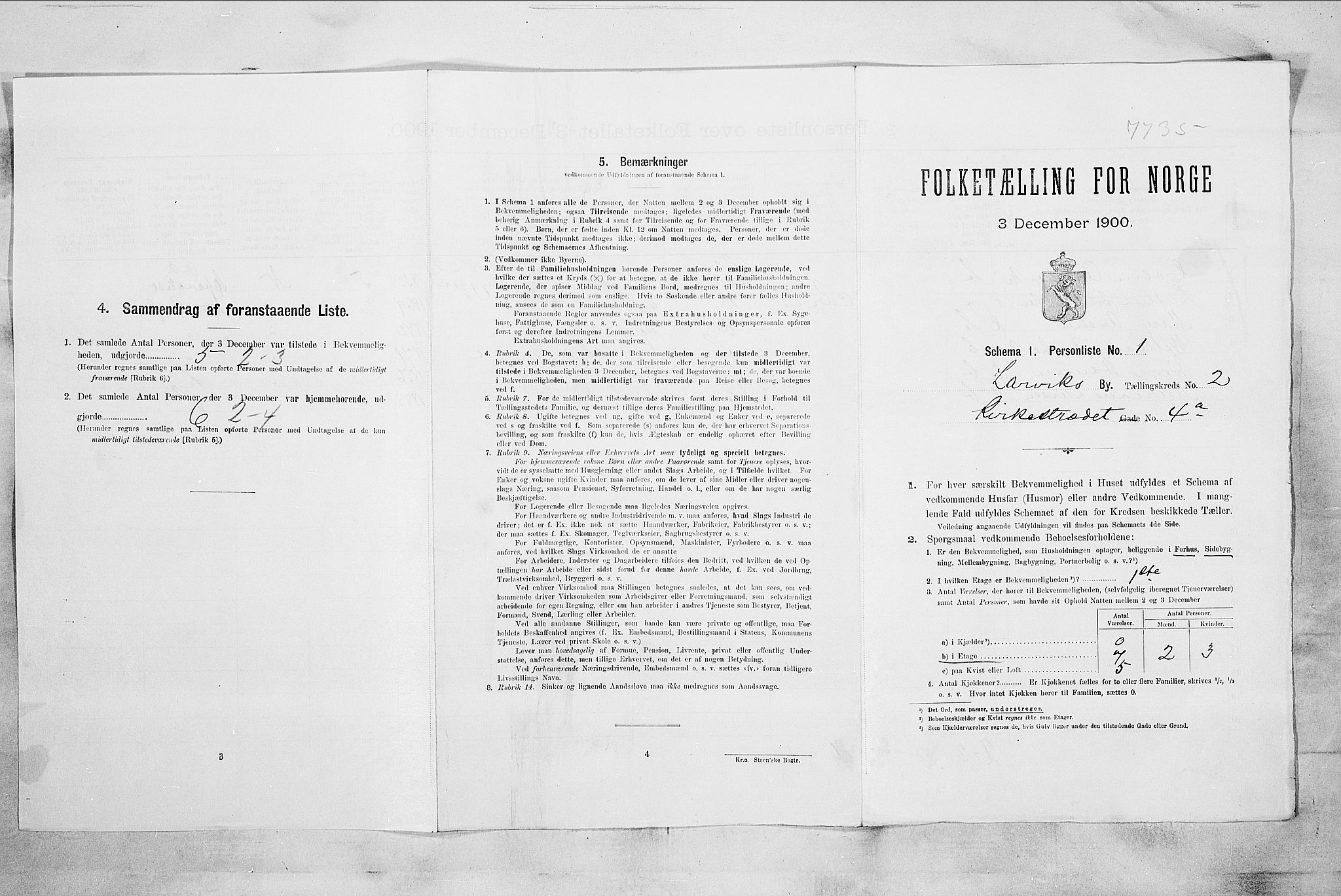 RA, Folketelling 1900 for 0707 Larvik kjøpstad, 1900, s. 200