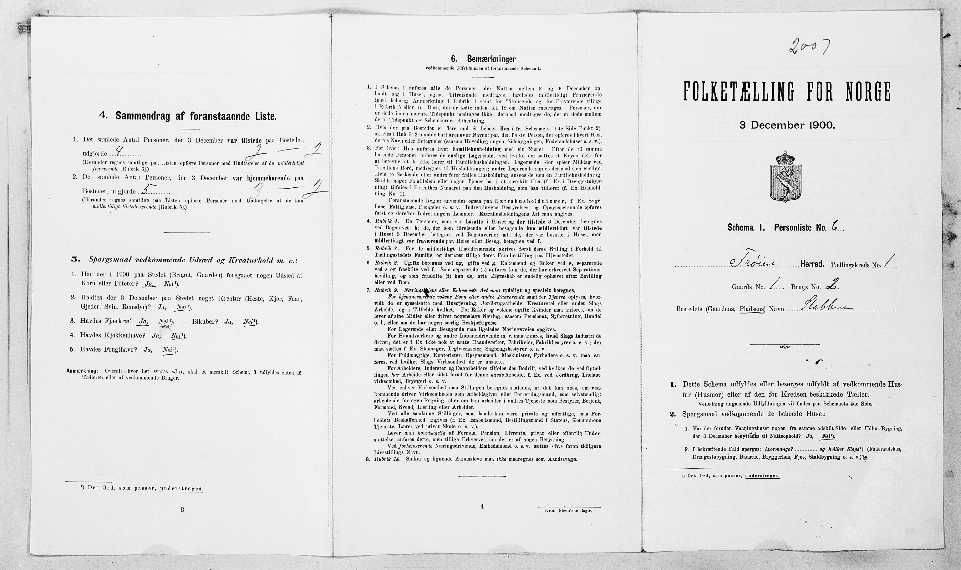 SAT, Folketelling 1900 for 1619 Frøya herred, 1900, s. 142