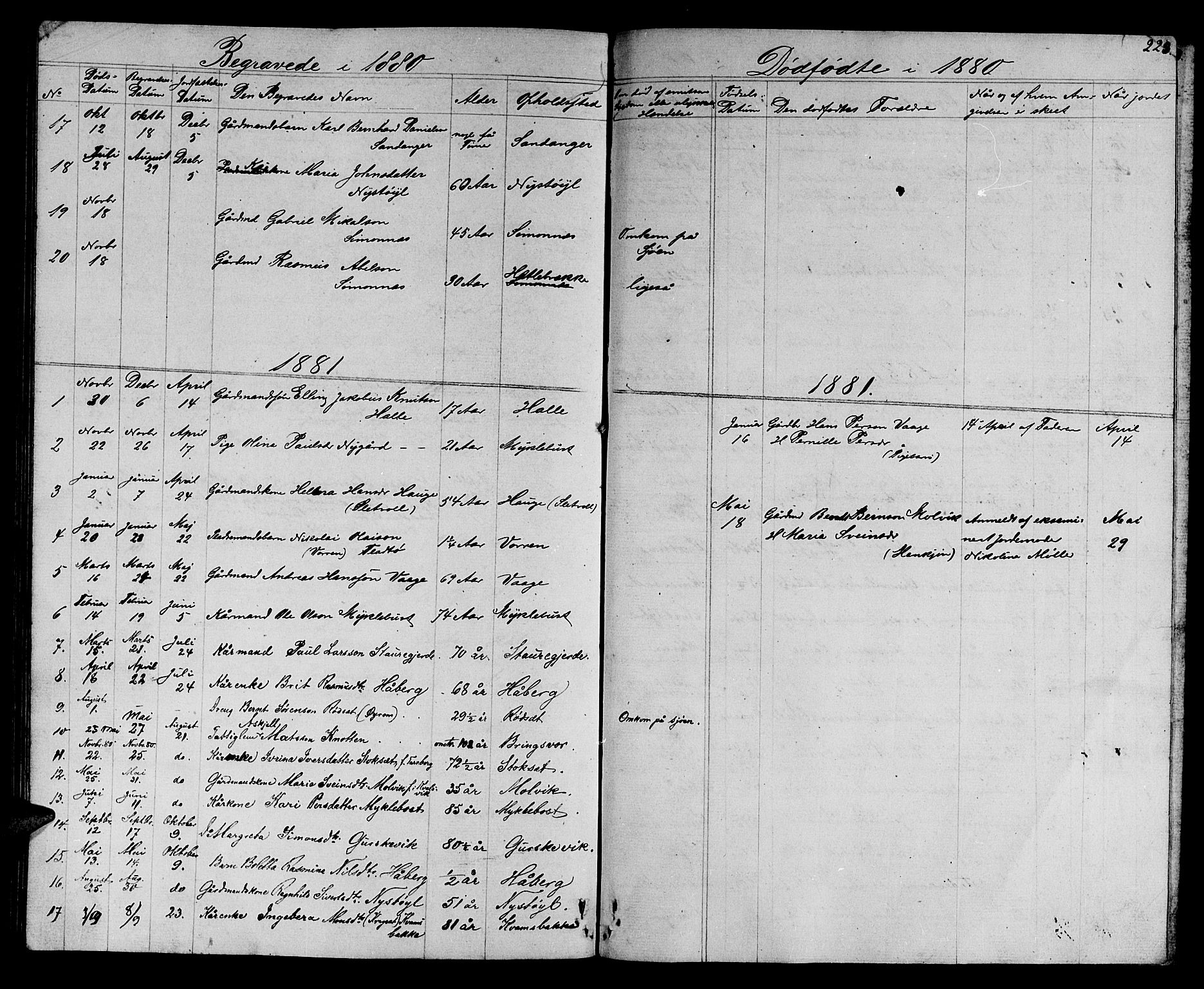 Ministerialprotokoller, klokkerbøker og fødselsregistre - Møre og Romsdal, SAT/A-1454/503/L0047: Klokkerbok nr. 503C02, 1854-1884, s. 228