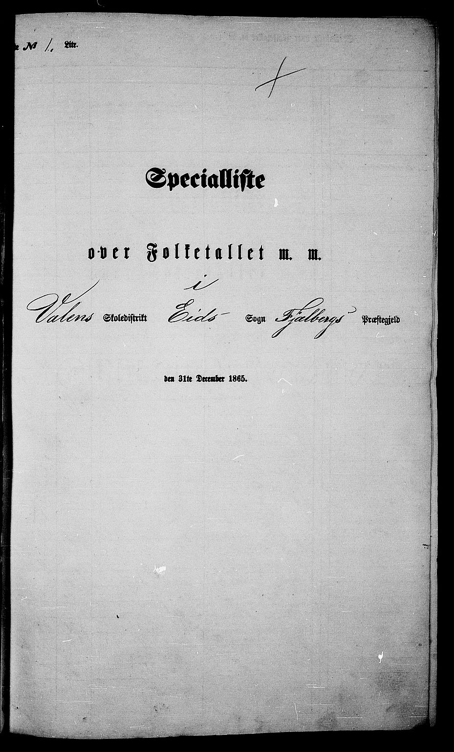 RA, Folketelling 1865 for 1213P Fjelberg prestegjeld, 1865, s. 10