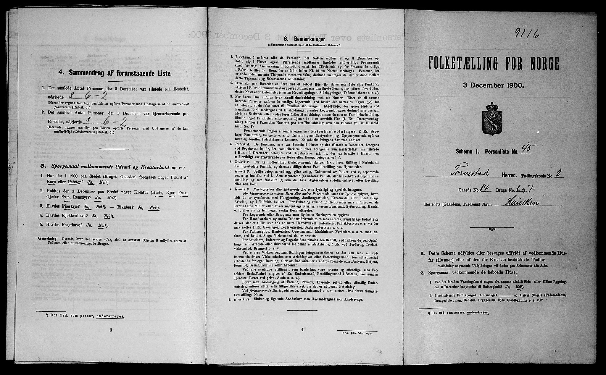 SAST, Folketelling 1900 for 1152 Torvastad herred, 1900, s. 331