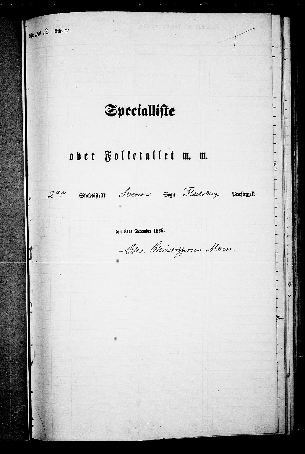 RA, Folketelling 1865 for 0631P Flesberg prestegjeld, 1865, s. 53