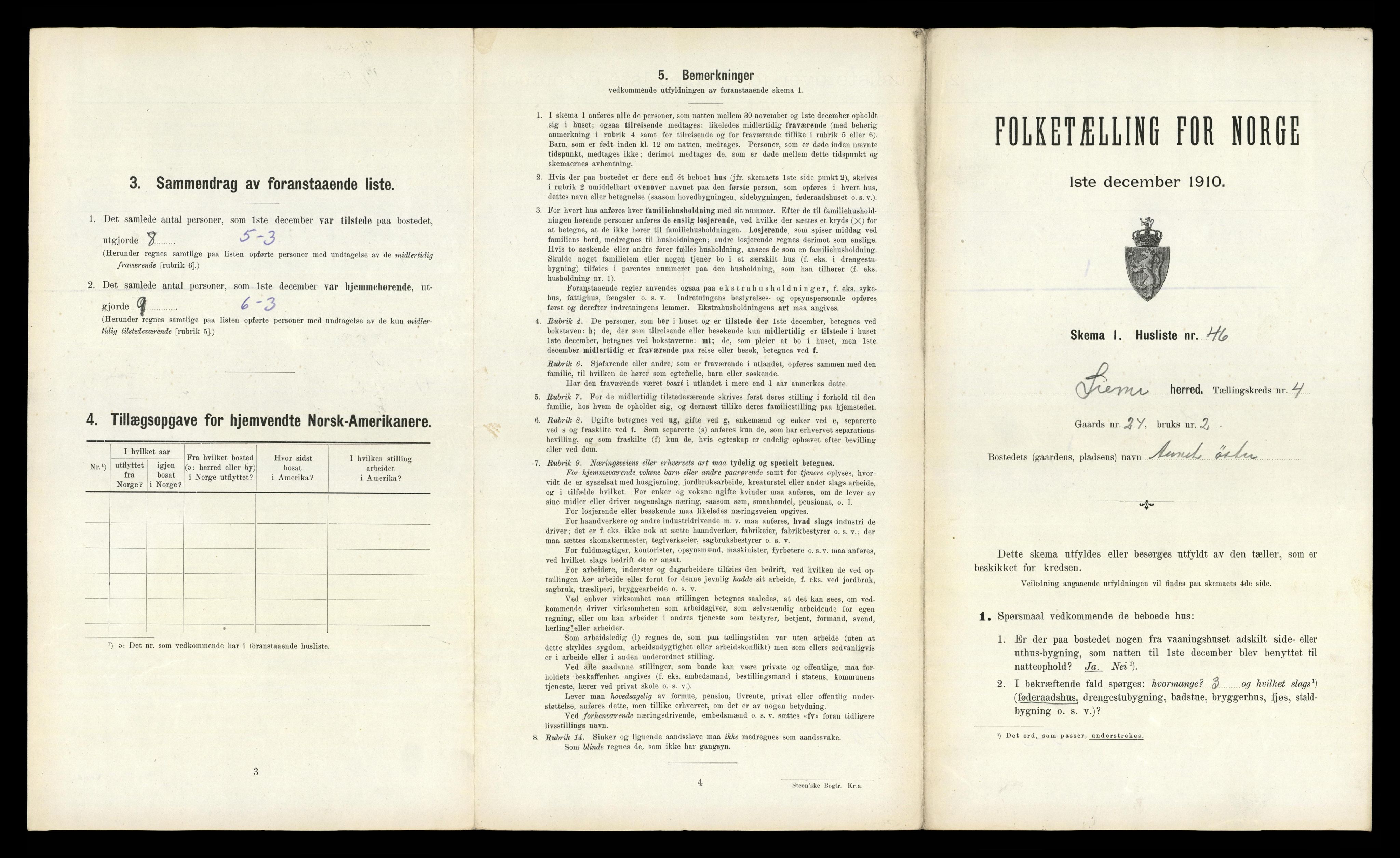 RA, Folketelling 1910 for 1737 Lierne herred, 1910, s. 399
