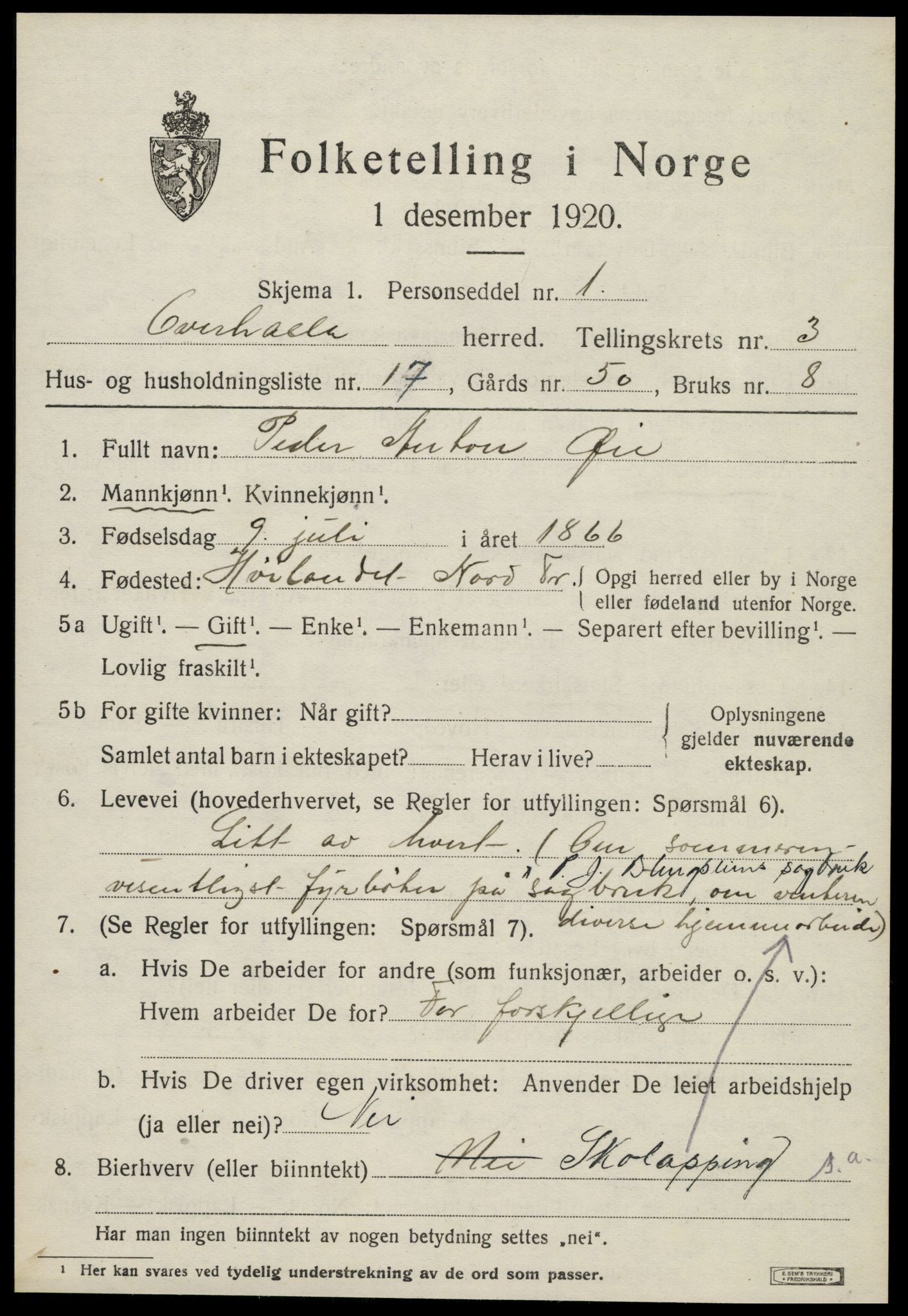 SAT, Folketelling 1920 for 1744 Overhalla herred, 1920, s. 2240