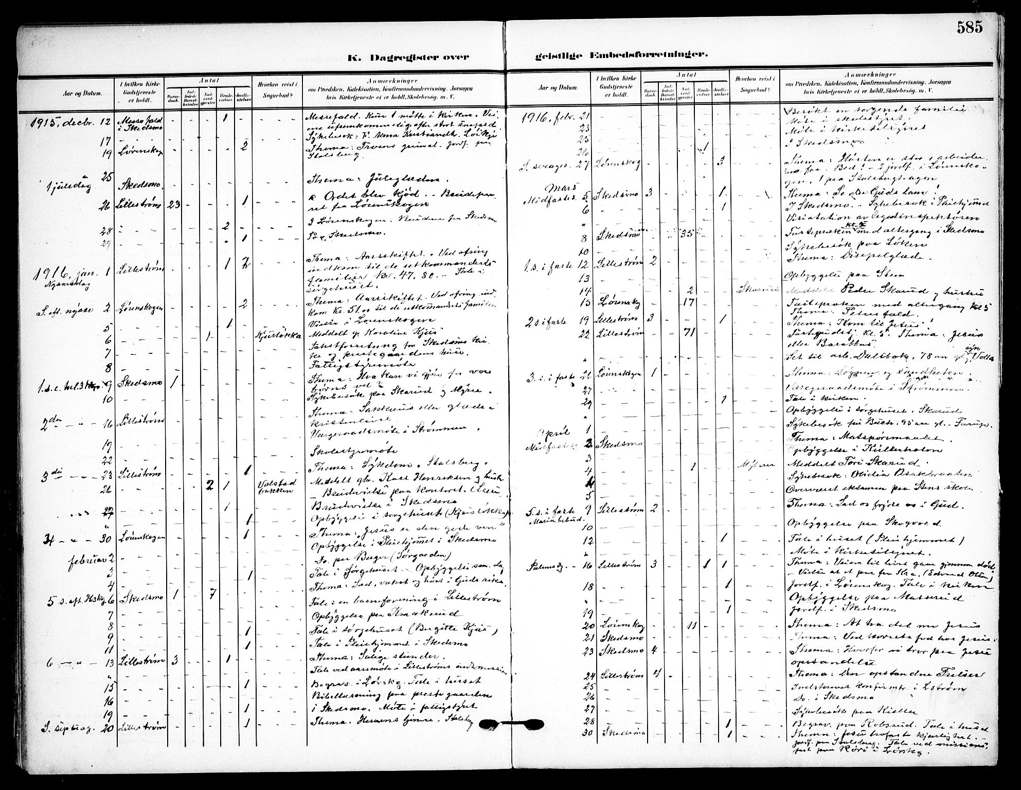 Skedsmo prestekontor Kirkebøker, AV/SAO-A-10033a/F/Fa/L0015: Ministerialbok nr. I 15, 1902-1917, s. 585