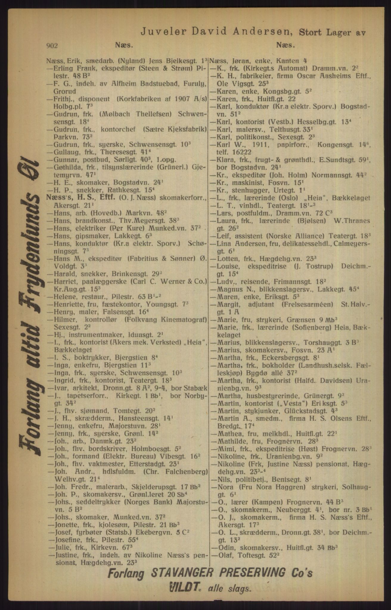 Kristiania/Oslo adressebok, PUBL/-, 1915, s. 902