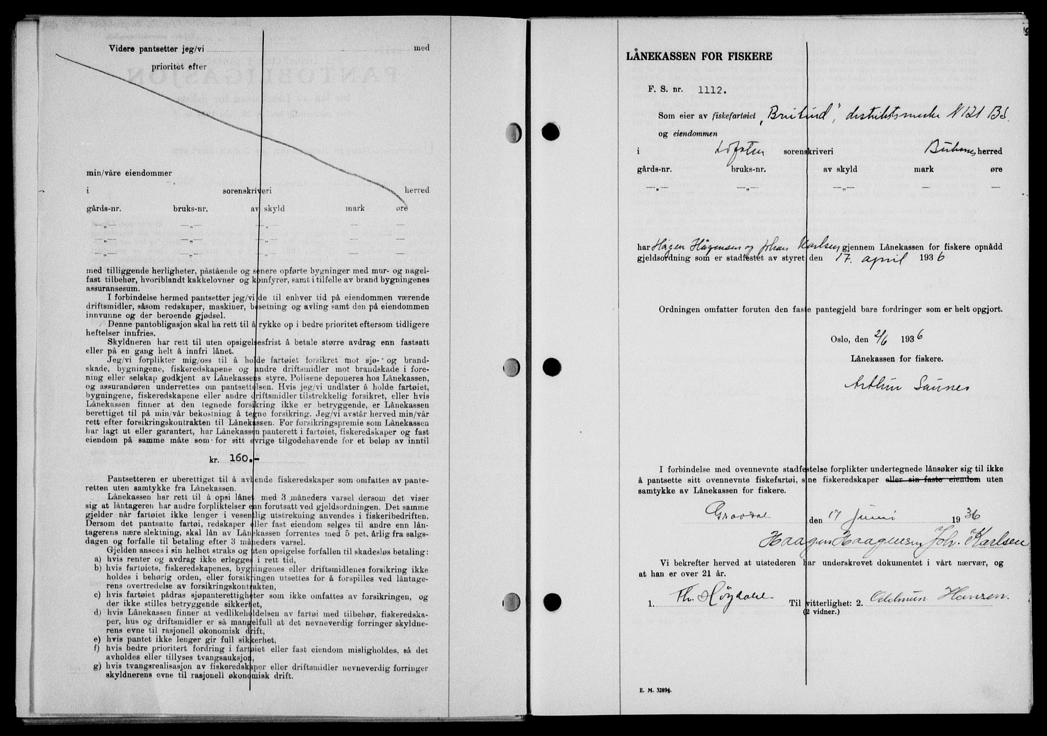 Lofoten sorenskriveri, SAT/A-0017/1/2/2C/L0033b: Pantebok nr. 33b, 1936-1936, Dagboknr: 1058/1936