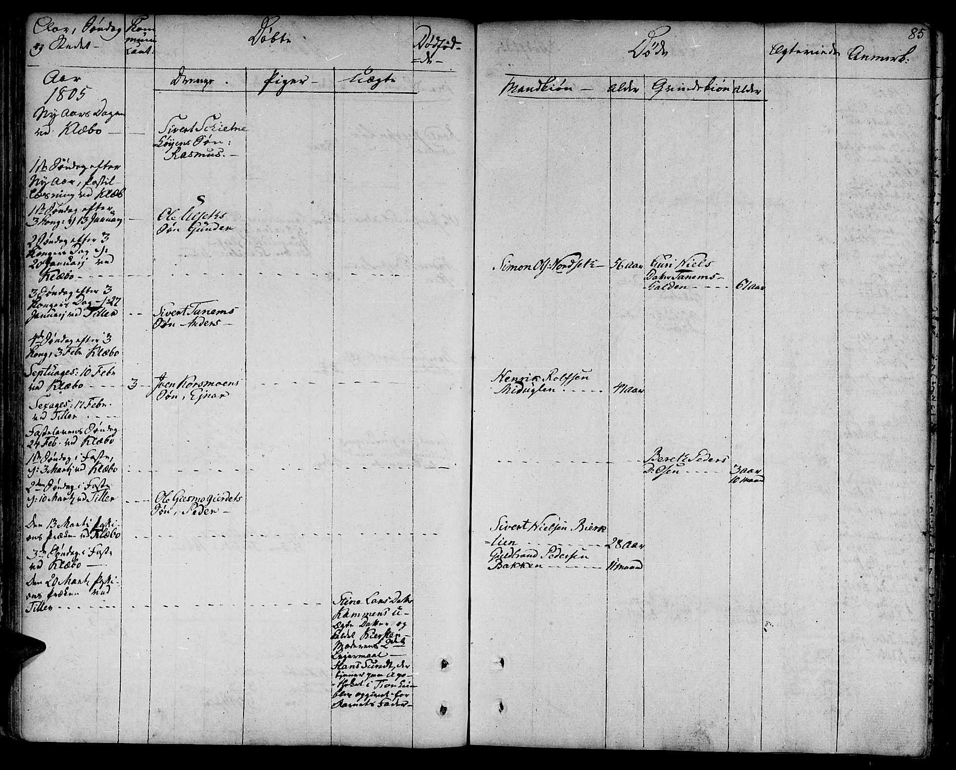 Ministerialprotokoller, klokkerbøker og fødselsregistre - Sør-Trøndelag, AV/SAT-A-1456/618/L0438: Ministerialbok nr. 618A03, 1783-1815, s. 85
