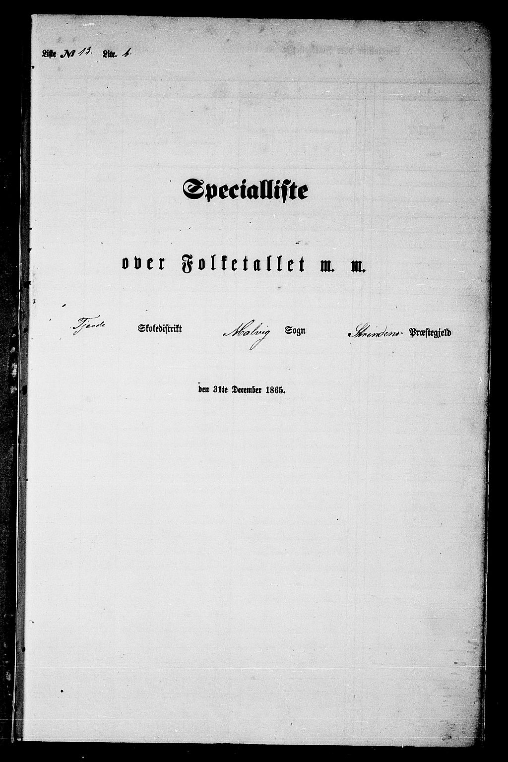 RA, Folketelling 1865 for 1660P Strinda prestegjeld, 1865, s. 264