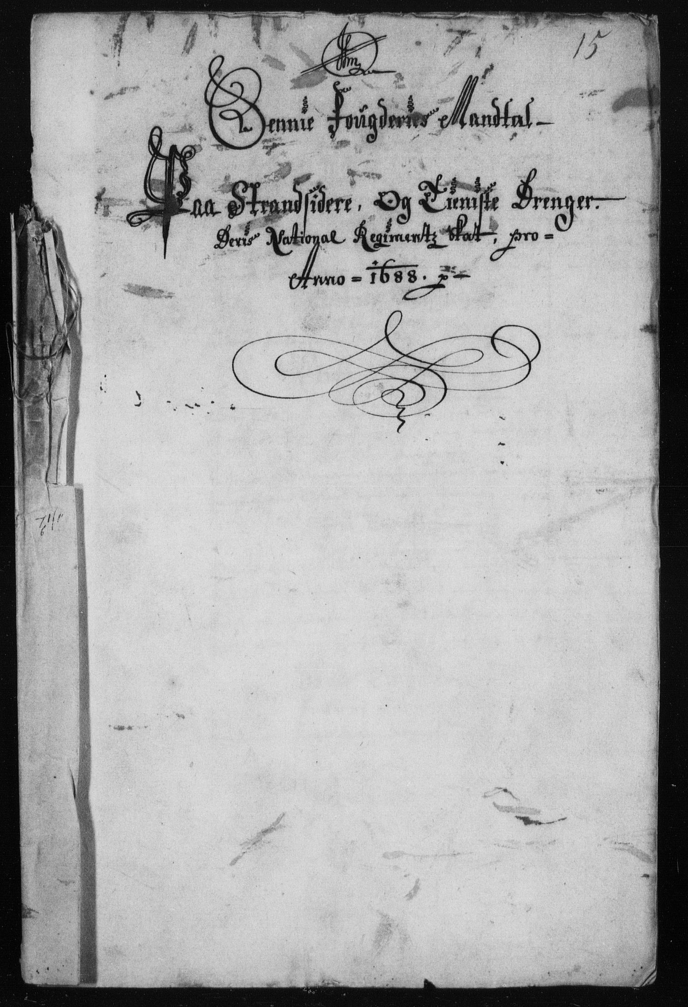 Rentekammeret inntil 1814, Reviderte regnskaper, Stiftamtstueregnskaper, Trondheim stiftamt og Nordland amt, RA/EA-6044/R/Rh/L0012: Nordland amt, 1688