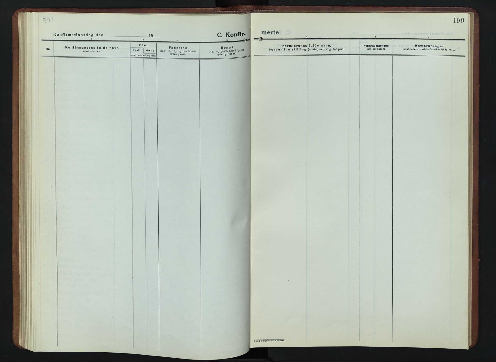 Lesja prestekontor, SAH/PREST-068/H/Ha/Hab/L0009: Klokkerbok nr. 9, 1924-1947, s. 109