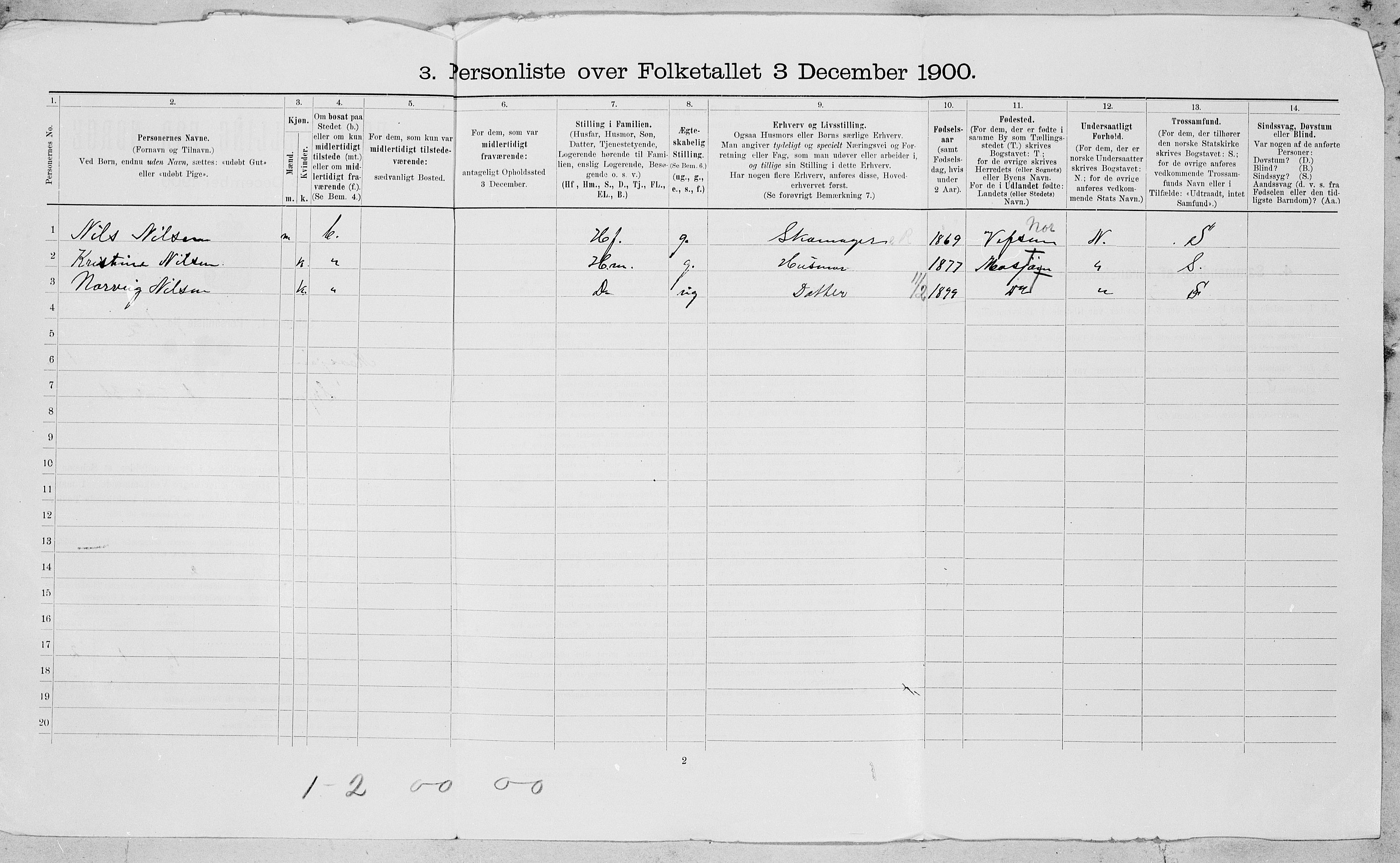 SAT, Folketelling 1900 for 1802 Mosjøen ladested, 1900, s. 13