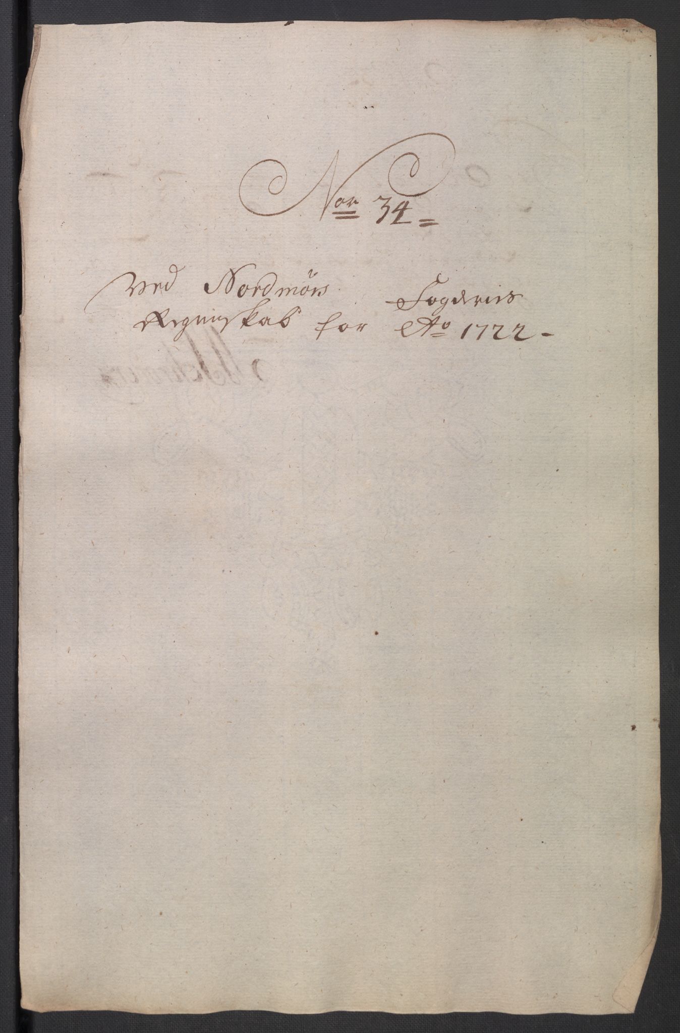 Rentekammeret inntil 1814, Reviderte regnskaper, Fogderegnskap, AV/RA-EA-4092/R56/L3755: Fogderegnskap Nordmøre, 1722, s. 259