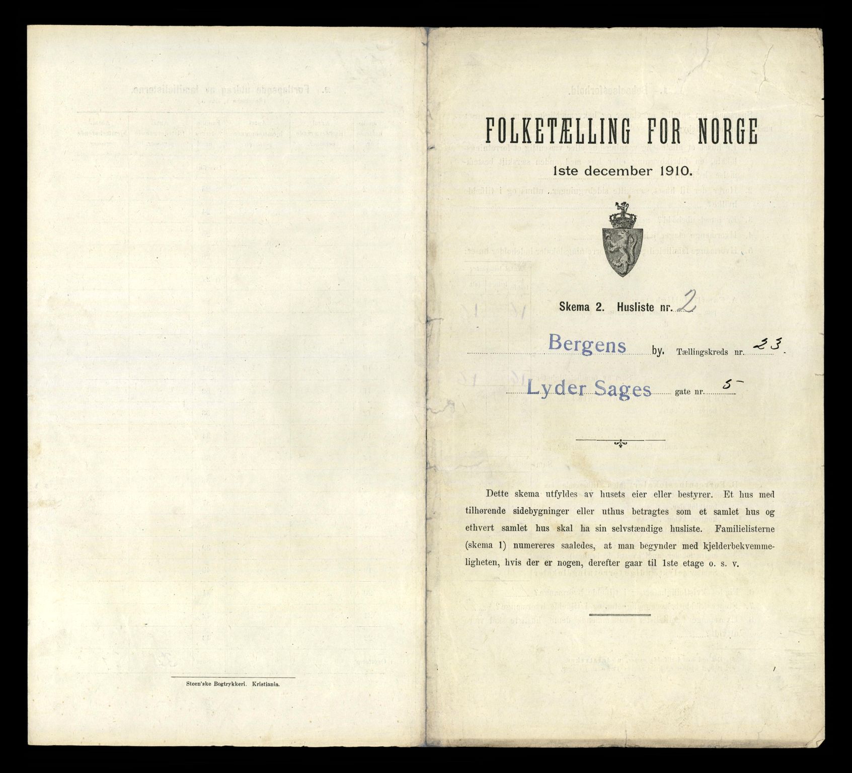 RA, Folketelling 1910 for 1301 Bergen kjøpstad, 1910, s. 7415