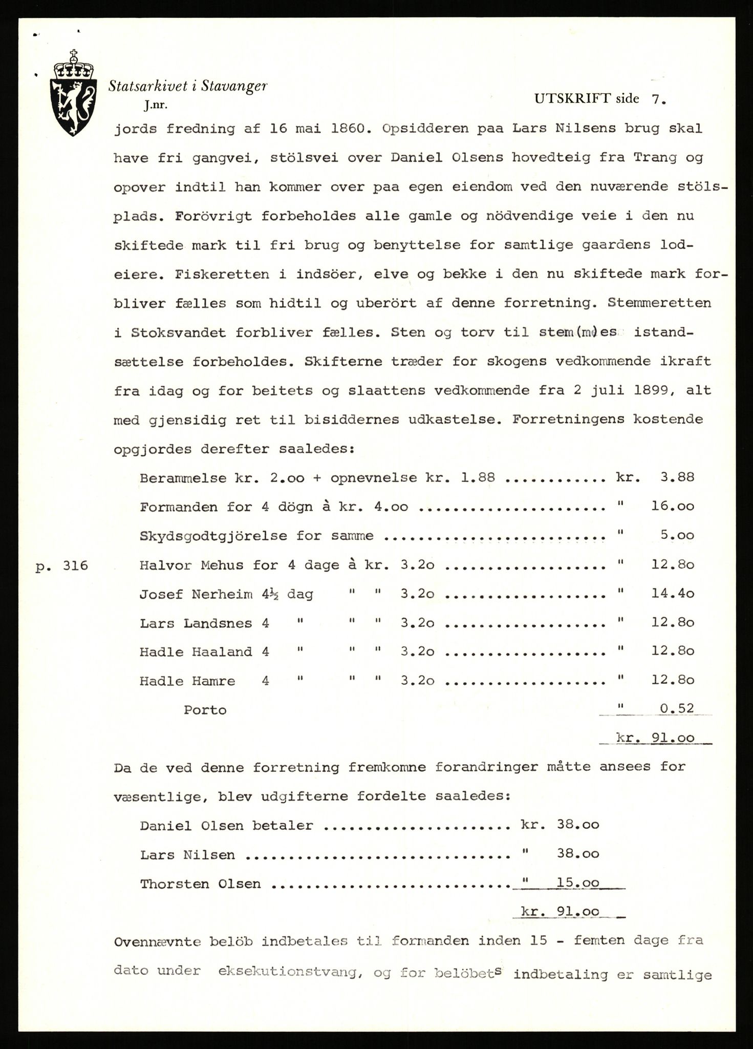 Statsarkivet i Stavanger, AV/SAST-A-101971/03/Y/Yj/L0061: Avskrifter sortert etter gårdsnavn: Møgedal - Nes, 1750-1930, s. 239