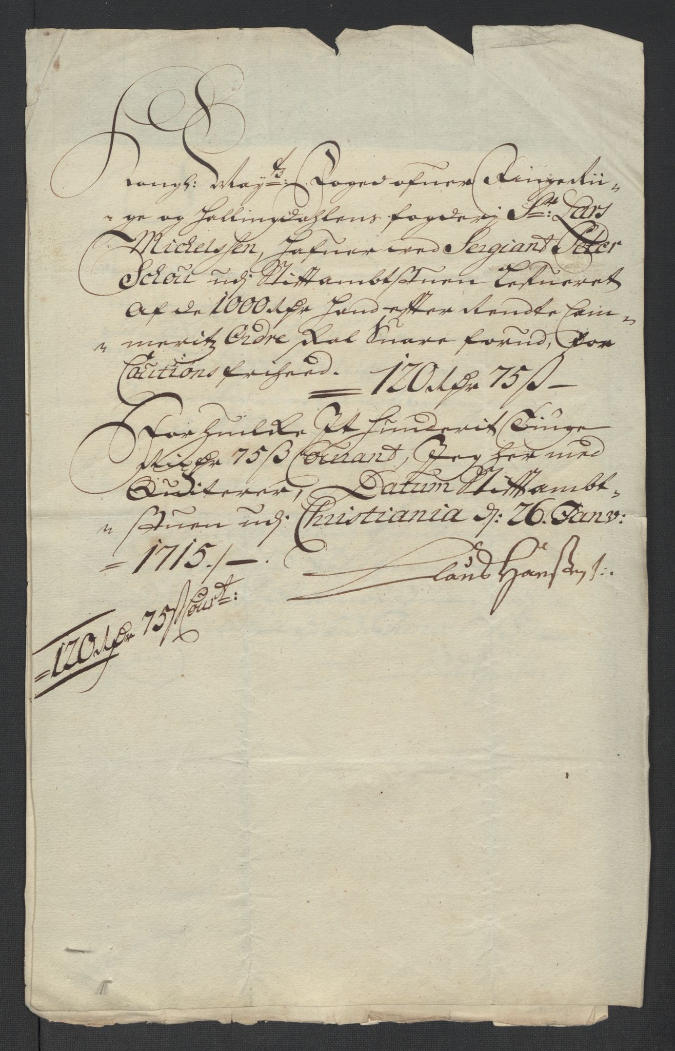 Rentekammeret inntil 1814, Reviderte regnskaper, Fogderegnskap, RA/EA-4092/R23/L1473: Fogderegnskap Ringerike og Hallingdal, 1715, s. 335