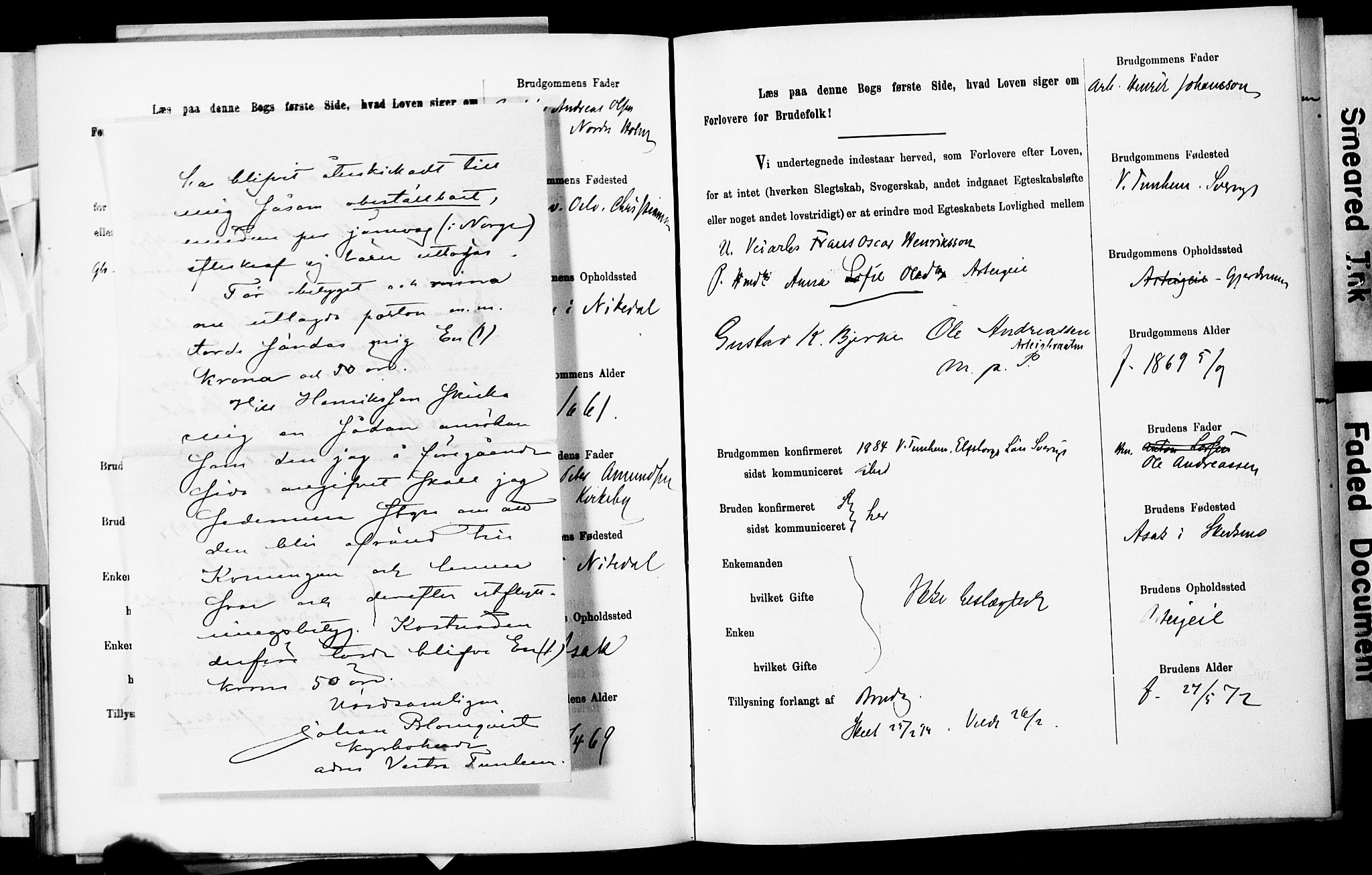 Sørum prestekontor Kirkebøker, AV/SAO-A-10303/H/Ha/L0001: Lysningsprotokoll nr. 1, 1887-1890