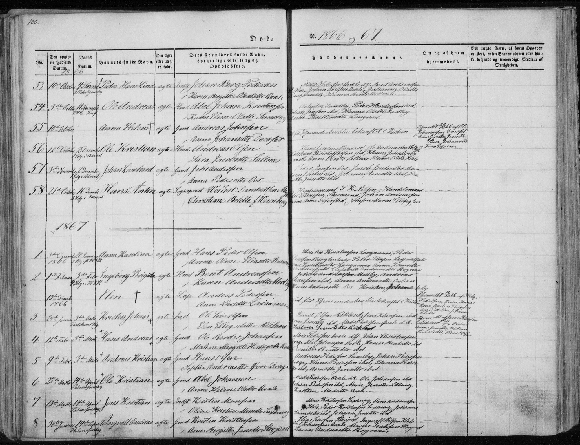 Ministerialprotokoller, klokkerbøker og fødselsregistre - Nordland, AV/SAT-A-1459/847/L0666: Ministerialbok nr. 847A06, 1842-1871, s. 100