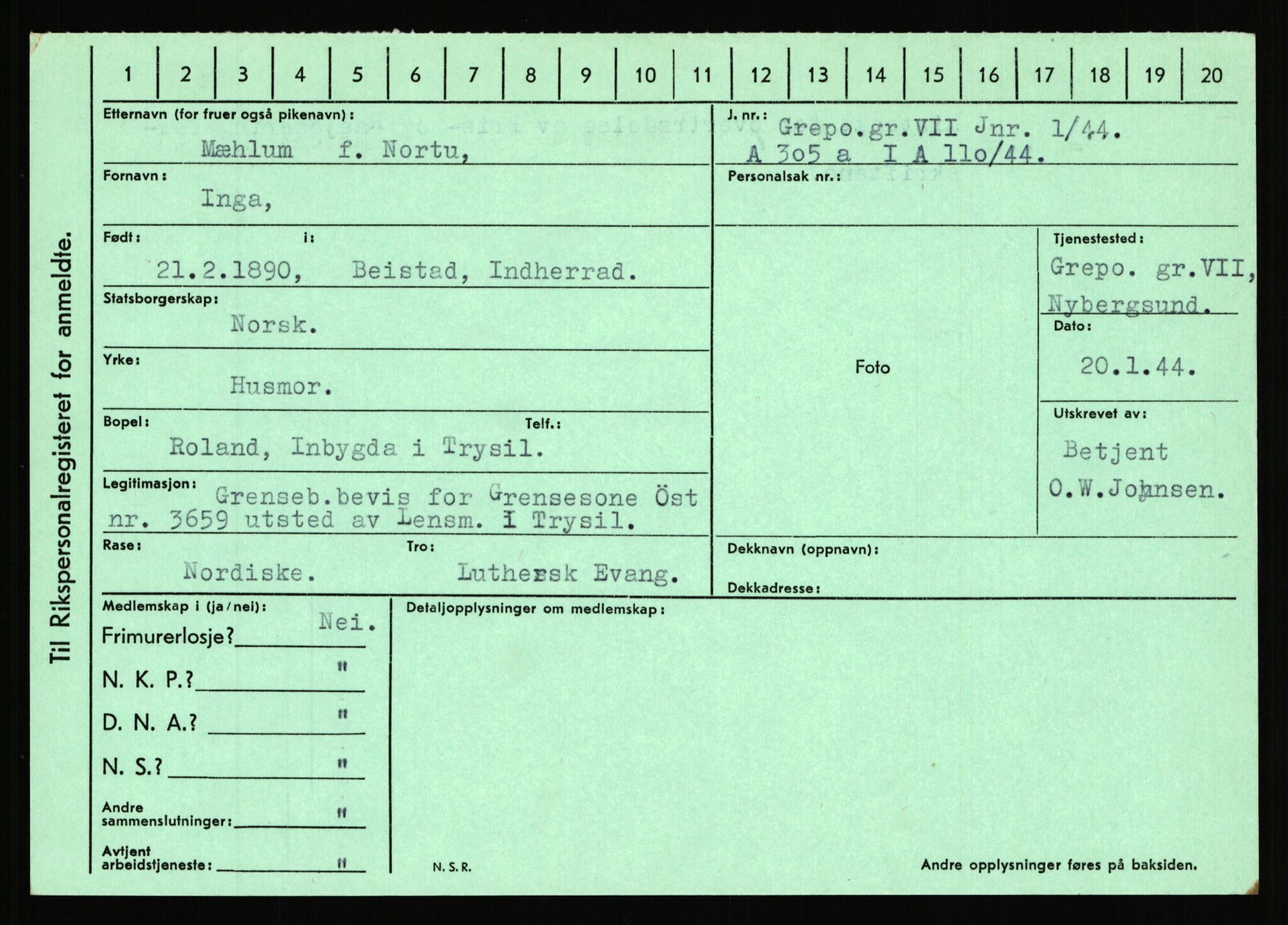 Statspolitiet - Hovedkontoret / Osloavdelingen, AV/RA-S-1329/C/Ca/L0011: Molberg - Nøstvold, 1943-1945, s. 873