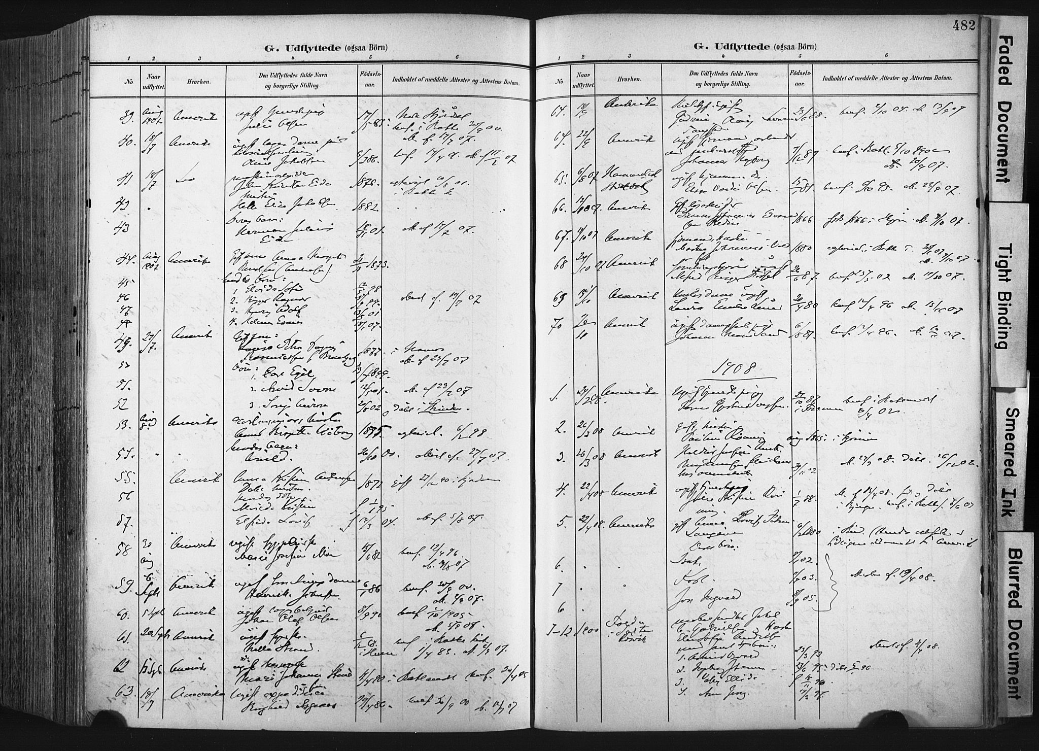 Ministerialprotokoller, klokkerbøker og fødselsregistre - Sør-Trøndelag, SAT/A-1456/604/L0201: Ministerialbok nr. 604A21, 1901-1911, s. 482