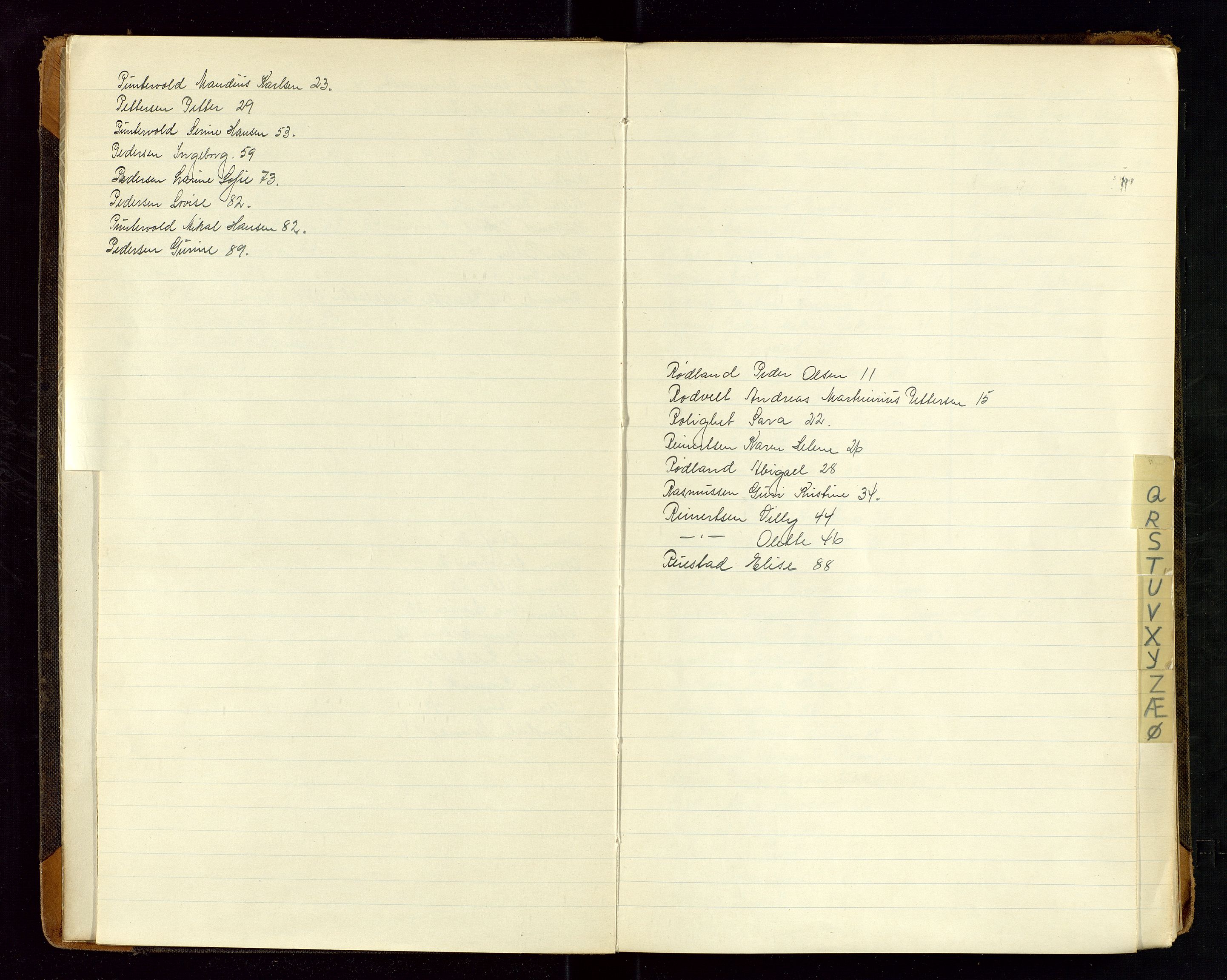 Eigersund lensmannskontor, AV/SAST-A-100171/Gga/L0008: "Protokol over anmeldte dødsfald" m/alfabetisk navneregister, 1920-1922