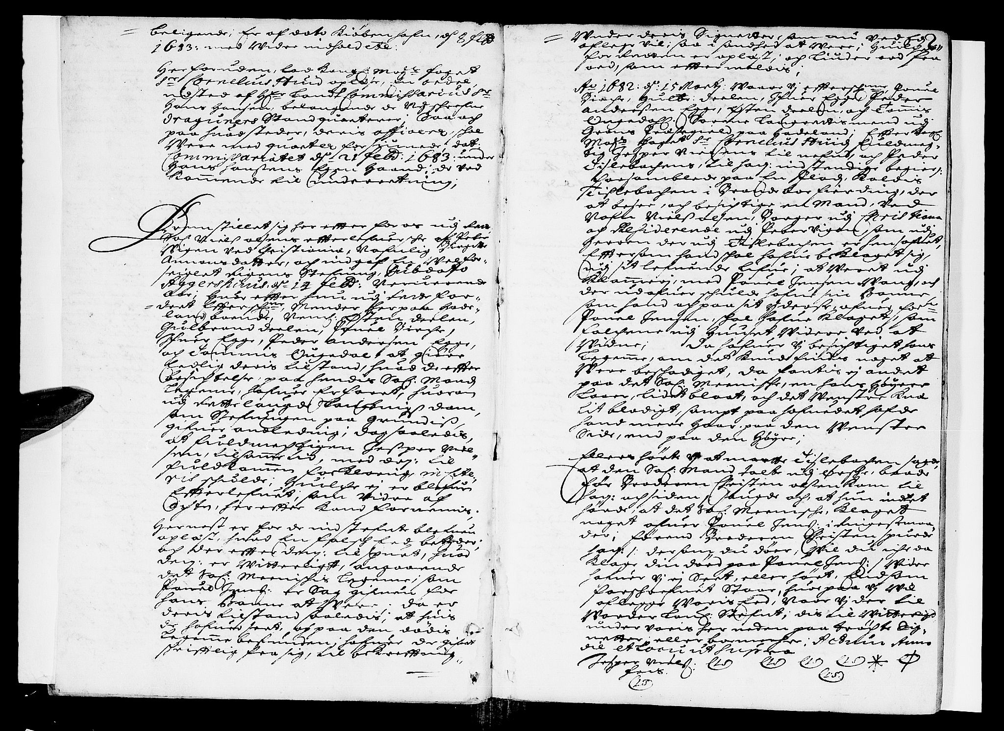 Hadeland, Land og Valdres sorenskriveri, SAH/TING-028/G/Gb/L0023: Tingbok, 1683-1684, s. 1b-2a