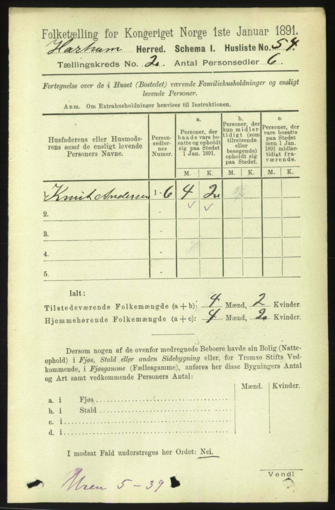 RA, Folketelling 1891 for 1534 Haram herred, 1891, s. 611