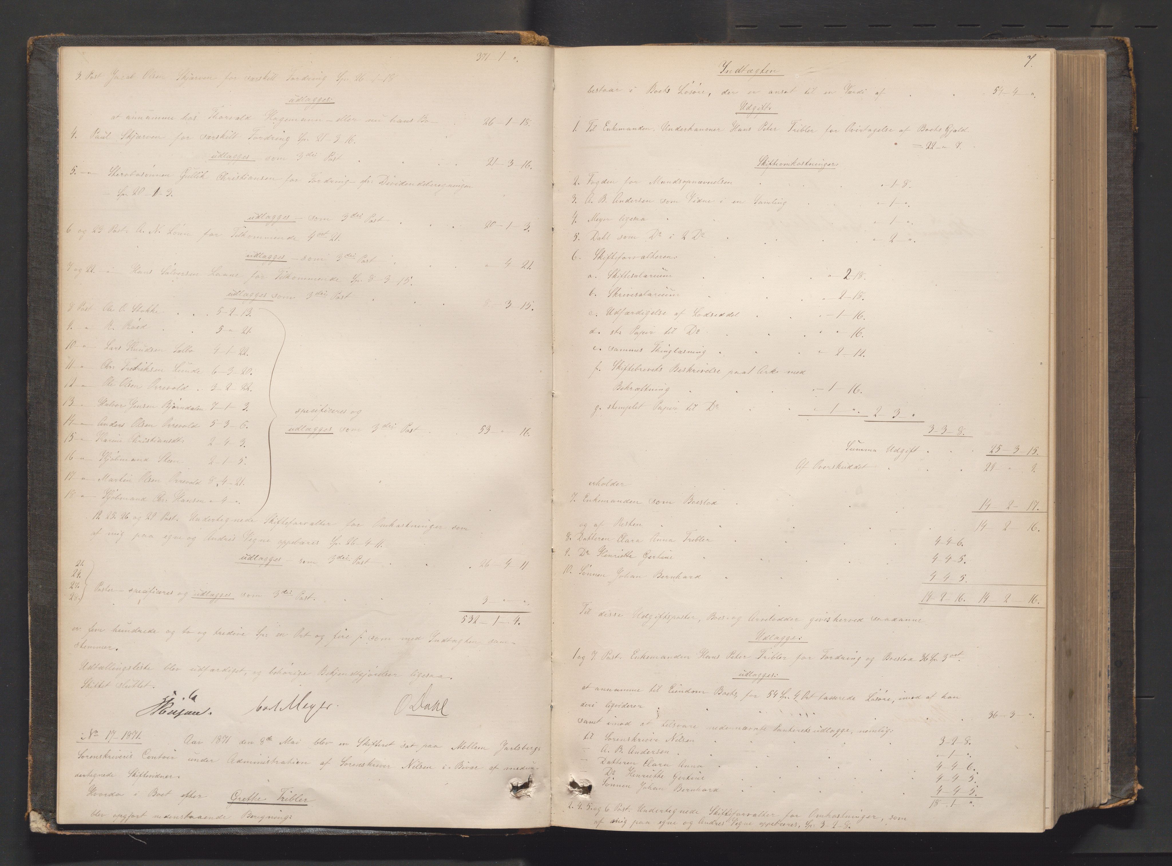 Mellom Jarlsberg sorenskriveri, AV/SAKO-A-132/H/Hb/Hbc/L0004: Skifteutlodningsprotokoll, 1871-1878, s. 6b-7a