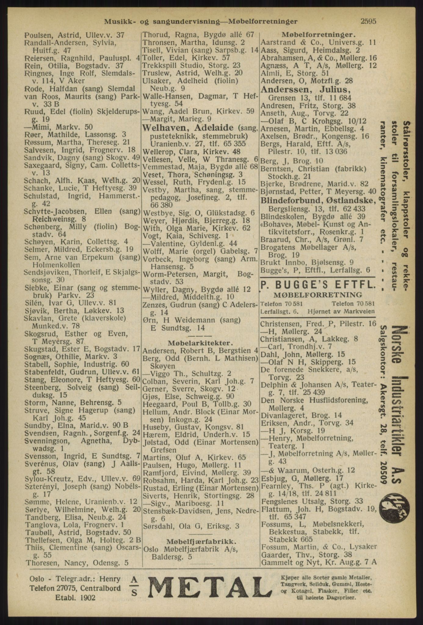 Kristiania/Oslo adressebok, PUBL/-, 1936, s. 2595