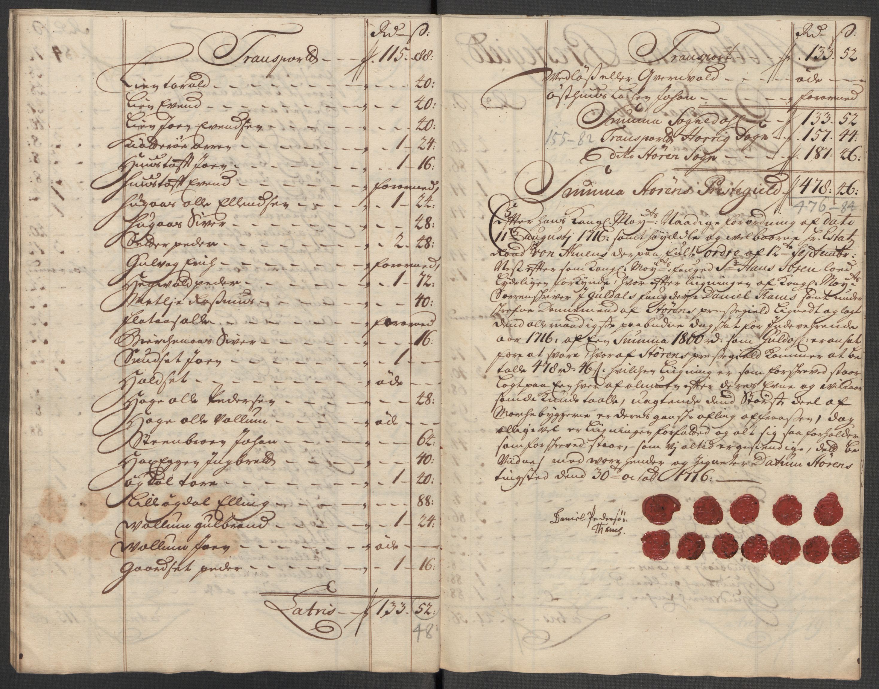 Rentekammeret inntil 1814, Reviderte regnskaper, Fogderegnskap, AV/RA-EA-4092/R60/L3968: Fogderegnskap Orkdal og Gauldal, 1716, s. 40