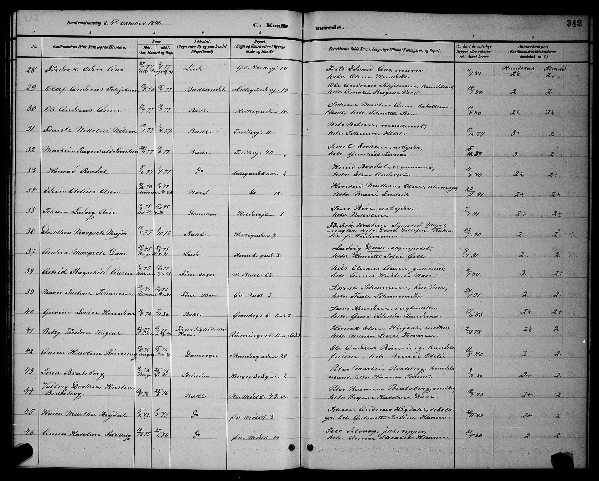 Ministerialprotokoller, klokkerbøker og fødselsregistre - Sør-Trøndelag, AV/SAT-A-1456/604/L0222: Klokkerbok nr. 604C05, 1886-1895, s. 342