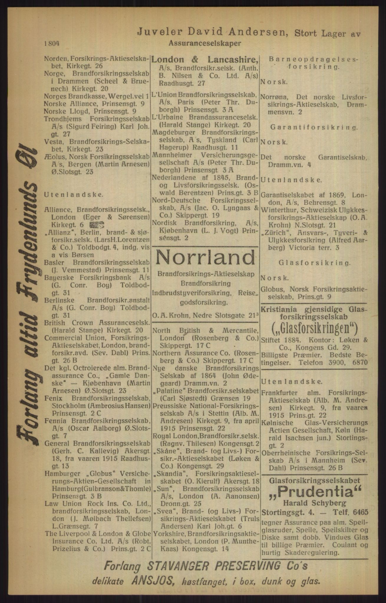 Kristiania/Oslo adressebok, PUBL/-, 1915, s. 1804