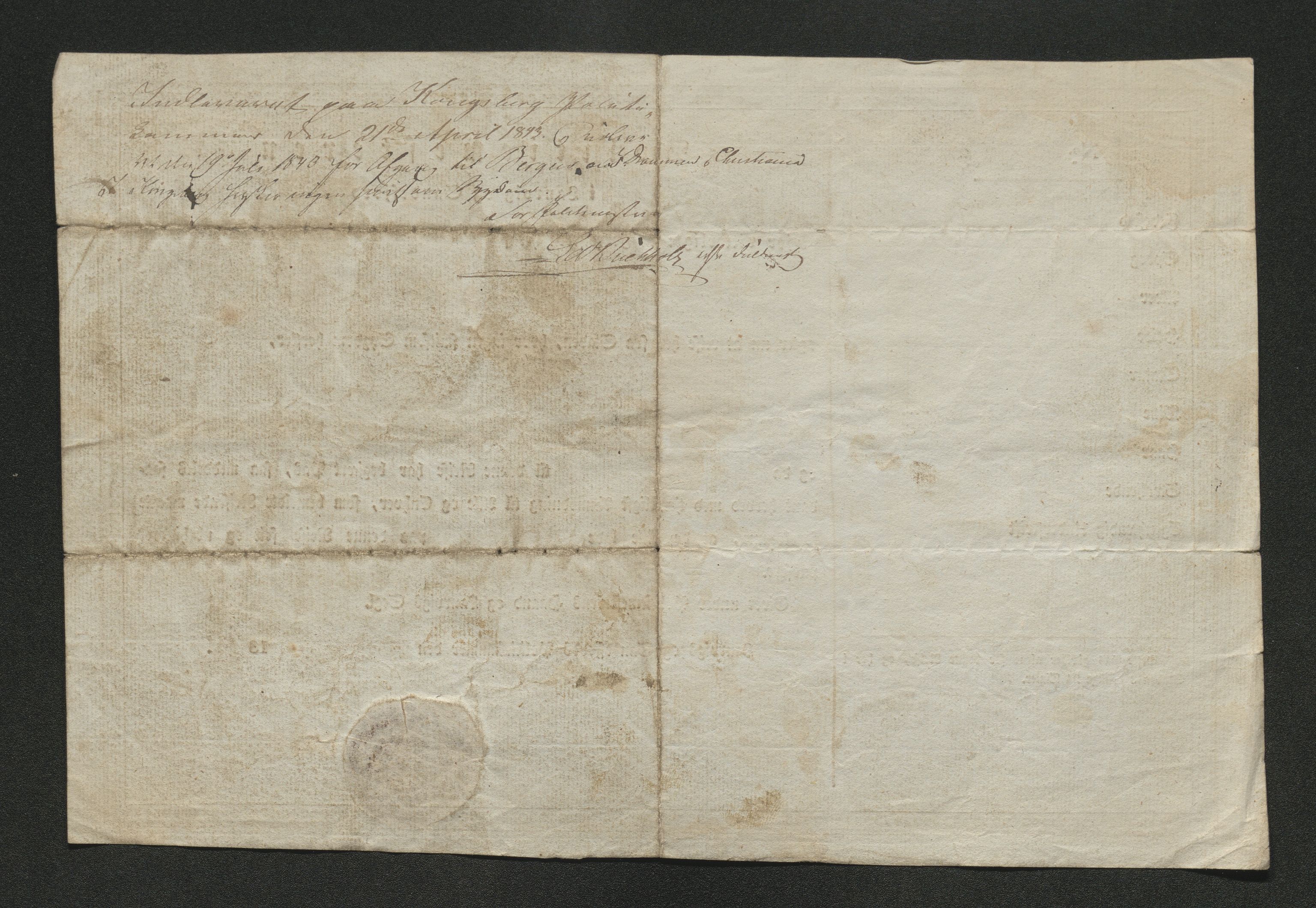 Drammen politikammer, AV/SAKO-A-623/I/Ia/Iab/L0007: Innleverte pass, 1843-1844, s. 165