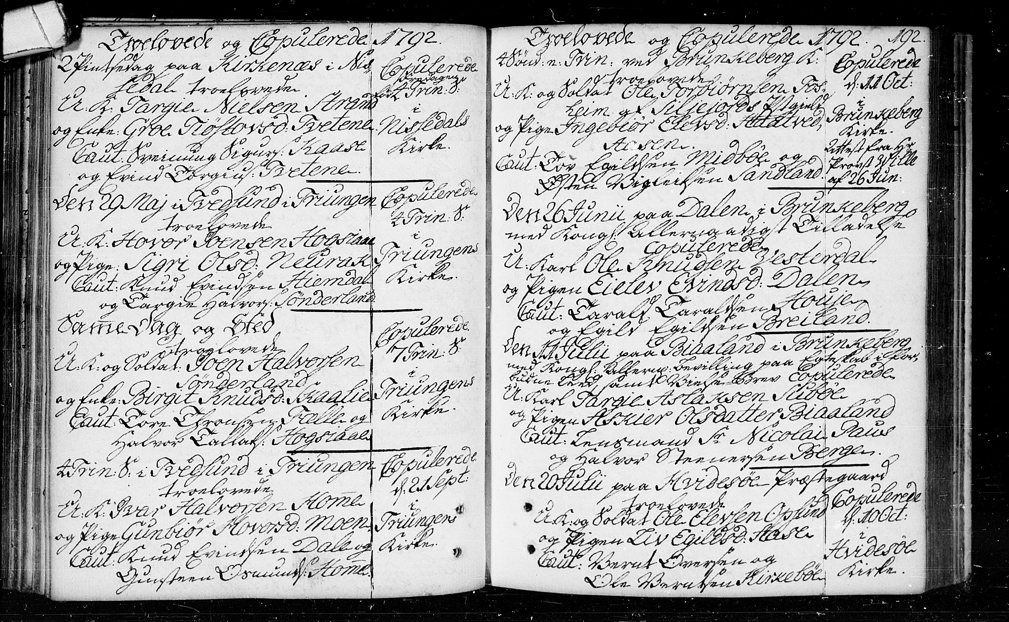 Kviteseid kirkebøker, SAKO/A-276/F/Fa/L0003: Ministerialbok nr. I 3, 1787-1799, s. 192