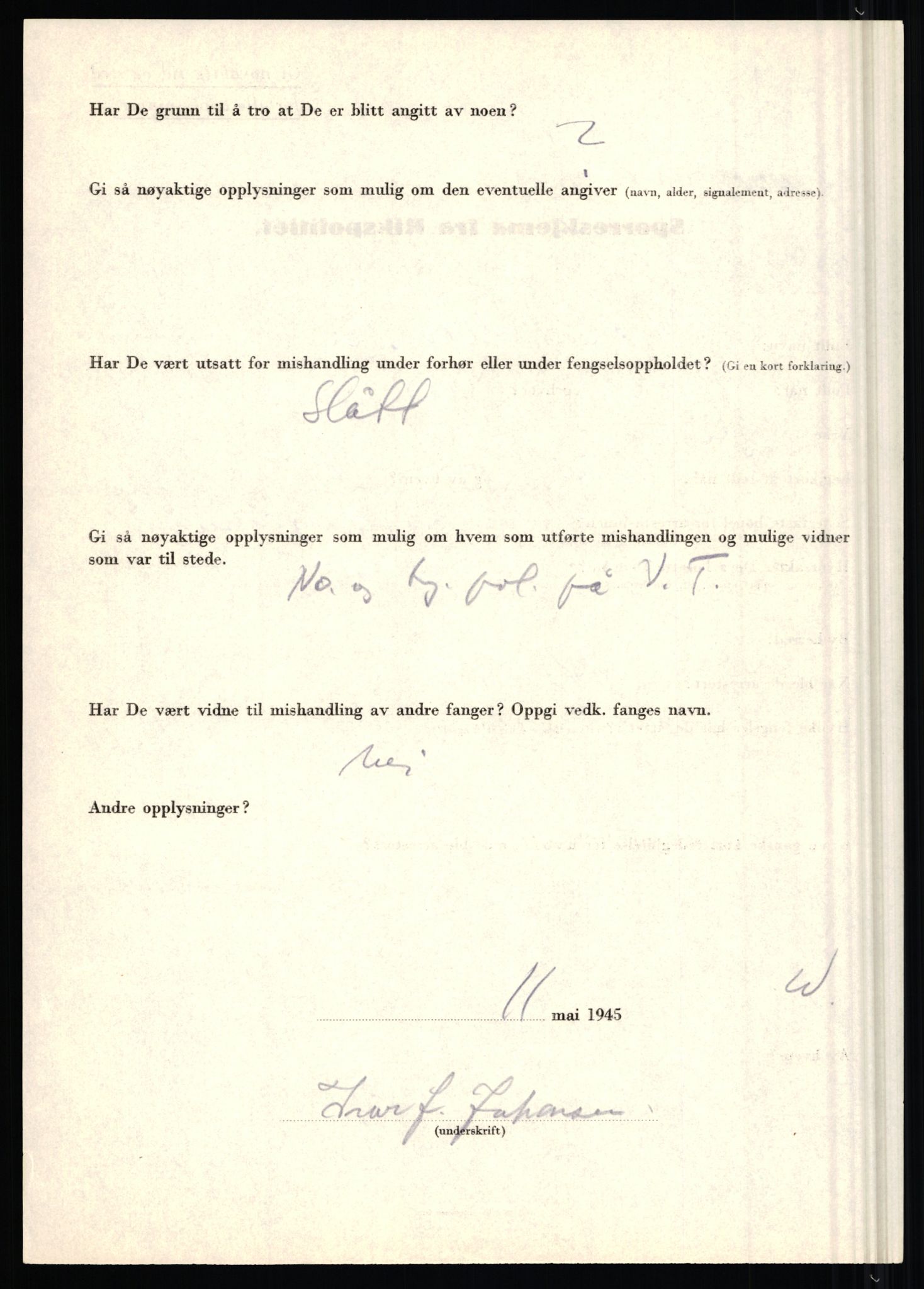 Rikspolitisjefen, AV/RA-S-1560/L/L0008: Jaffe, Bernhard - Karset, Helge Hafsahl, 1940-1945, s. 672