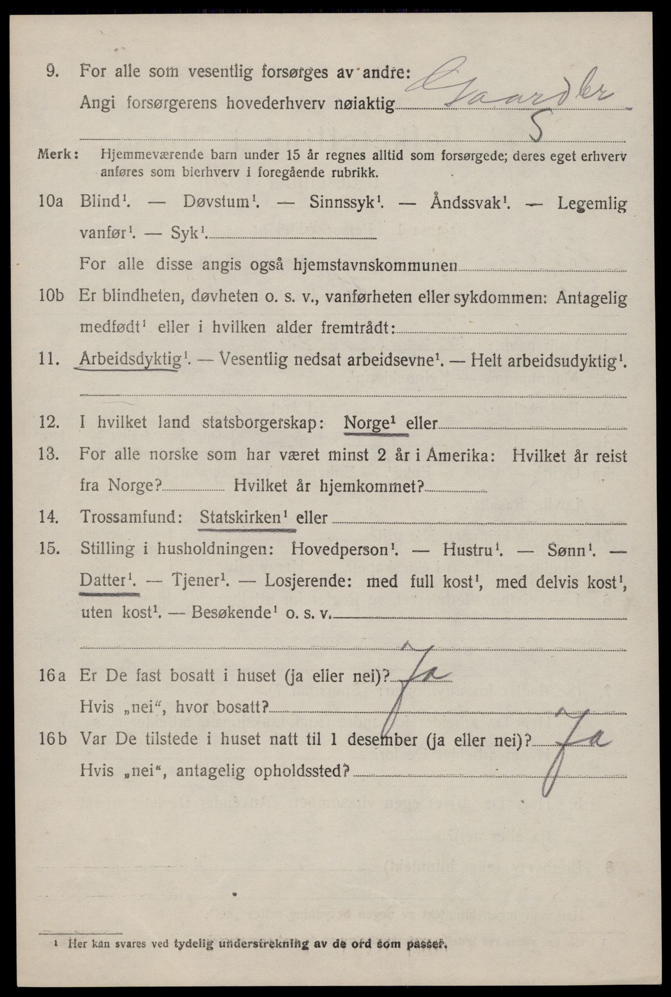SAKO, Folketelling 1920 for 0827 Hjartdal herred, 1920, s. 1943