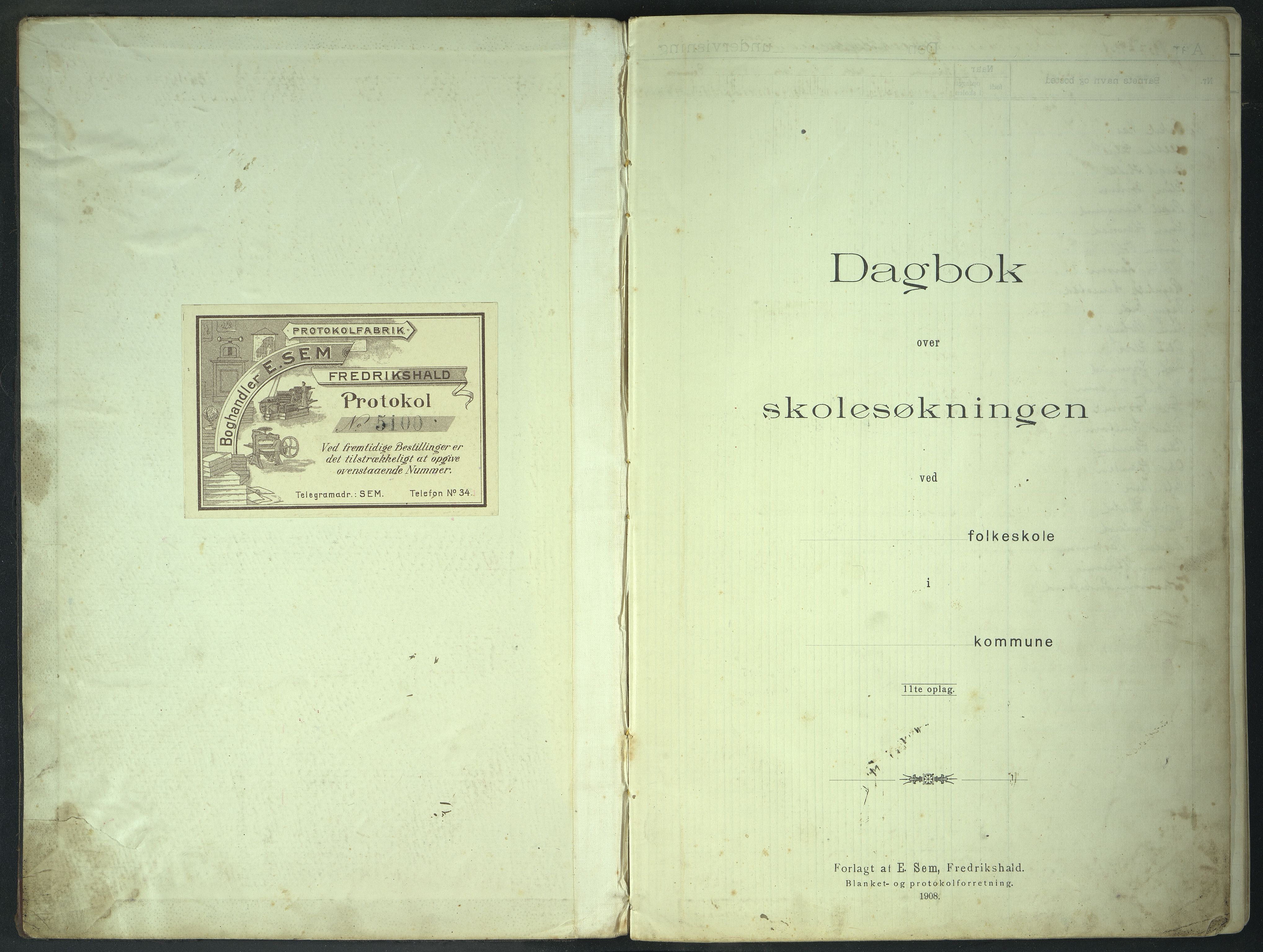 Hetland kommune. Tjensvoll skole, BYST/A-0147/G/Ga/L0002: Dagbok, 1907-1913