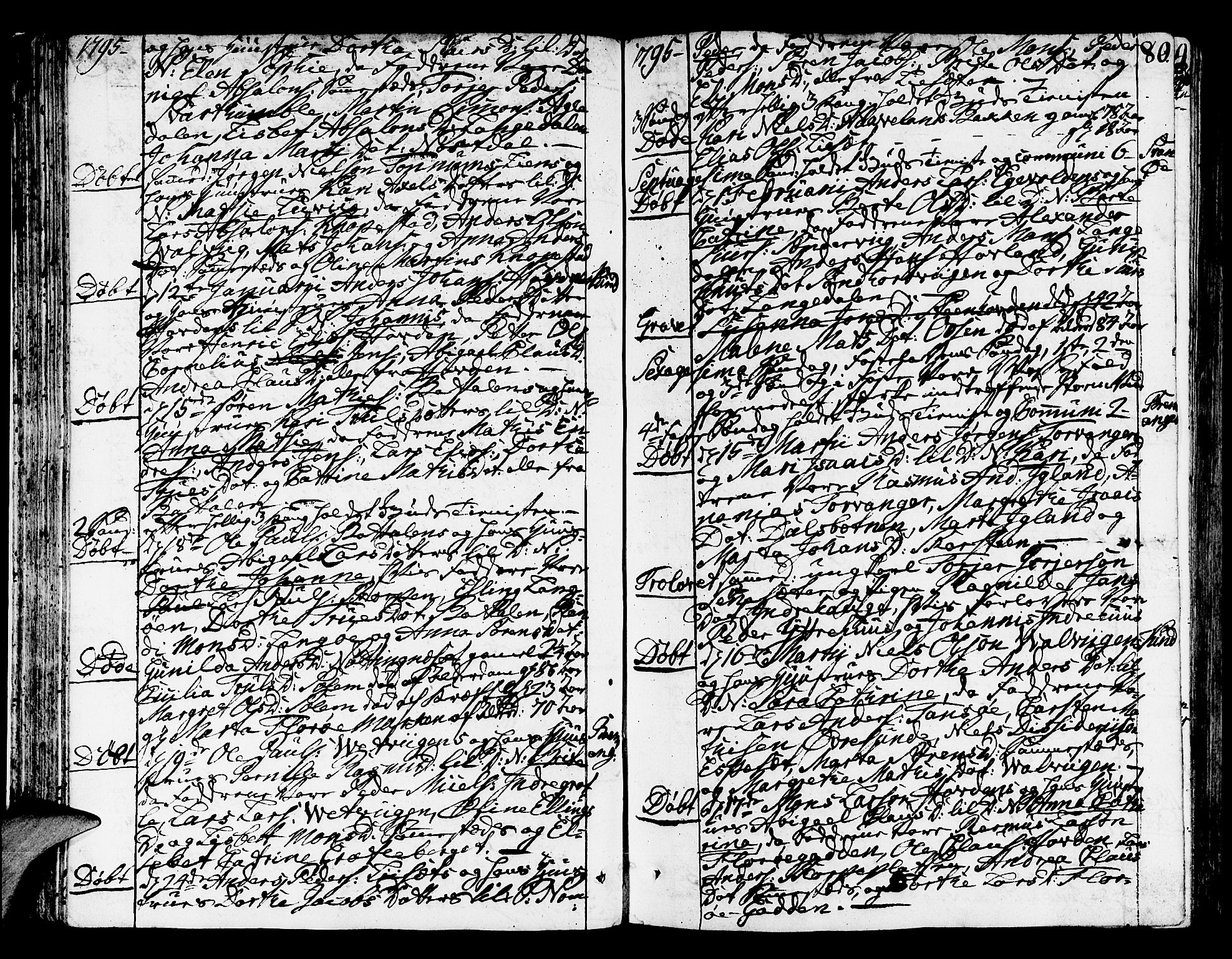 Kinn sokneprestembete, AV/SAB-A-80801/H/Haa/Haaa/L0003: Ministerialbok nr. A 3, 1785-1821, s. 80