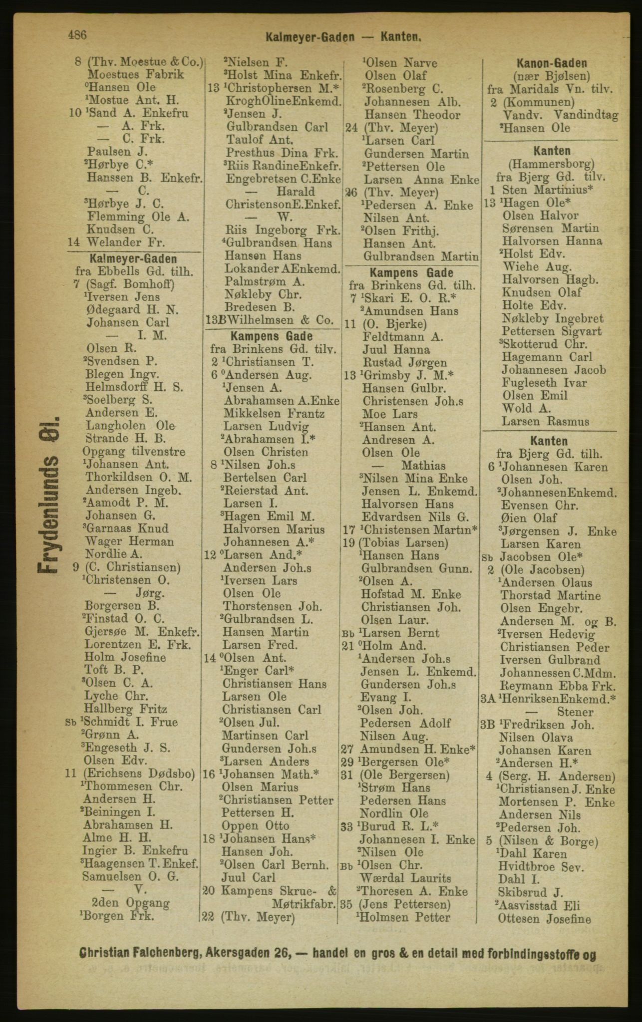 Kristiania/Oslo adressebok, PUBL/-, 1889, s. 486