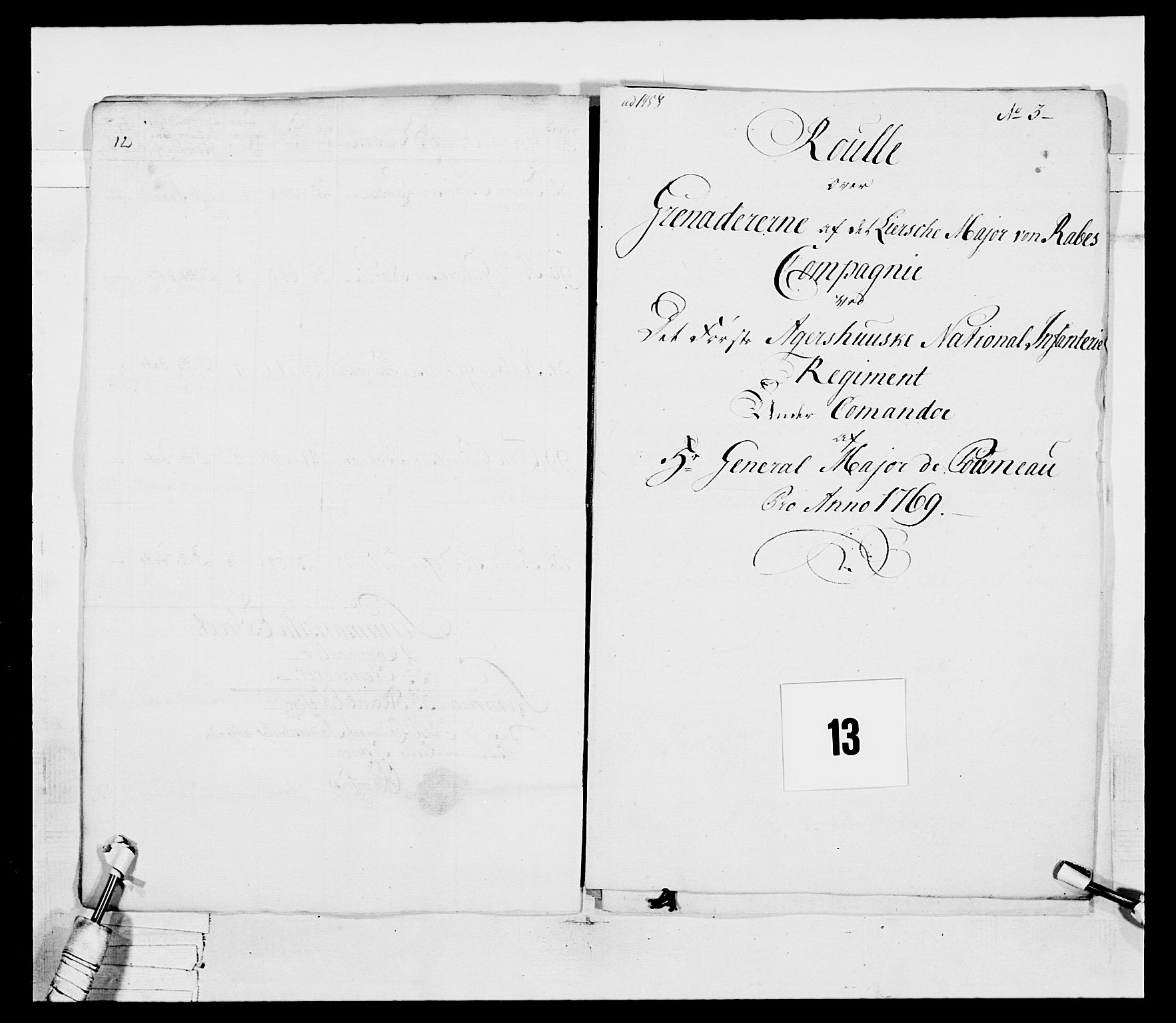 Generalitets- og kommissariatskollegiet, Det kongelige norske kommissariatskollegium, RA/EA-5420/E/Eh/L0037: 1. Akershusiske nasjonale infanteriregiment, 1767-1773, s. 51