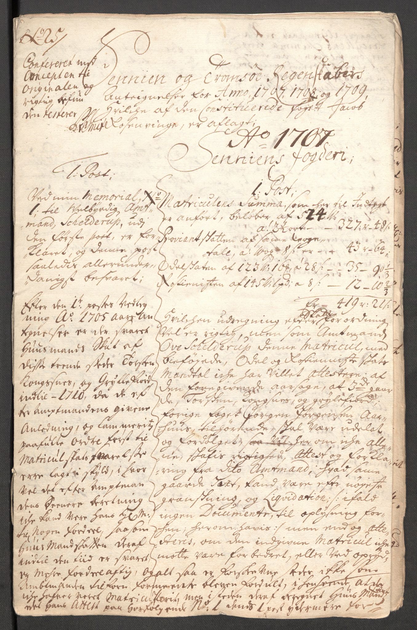 Rentekammeret inntil 1814, Reviderte regnskaper, Fogderegnskap, AV/RA-EA-4092/R68/L4757: Fogderegnskap Senja og Troms, 1708-1710, s. 80