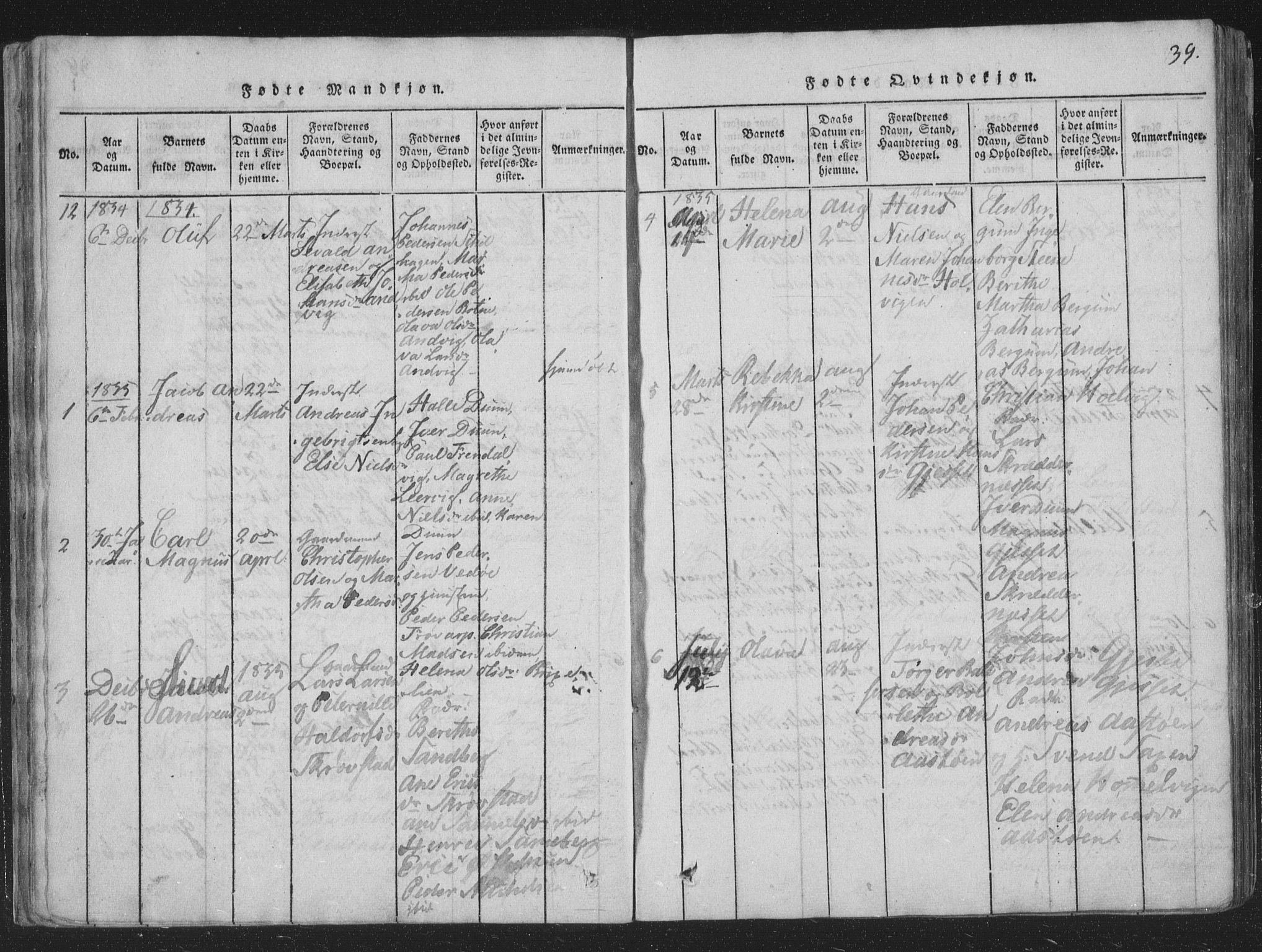 Ministerialprotokoller, klokkerbøker og fødselsregistre - Nord-Trøndelag, SAT/A-1458/773/L0613: Ministerialbok nr. 773A04, 1815-1845, s. 39