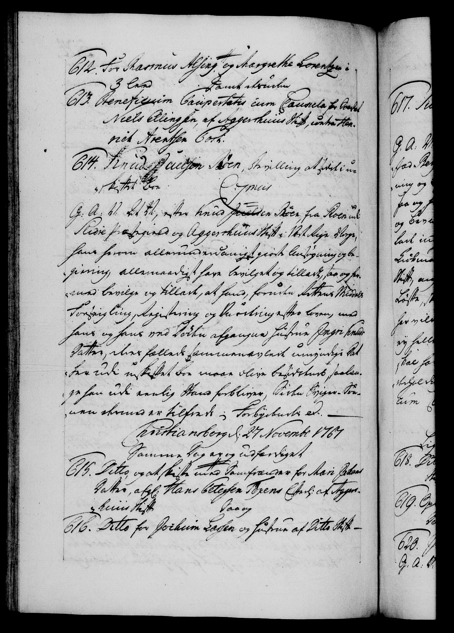 Danske Kanselli 1572-1799, RA/EA-3023/F/Fc/Fca/Fcaa/L0043: Norske registre, 1766-1768, s. 504b