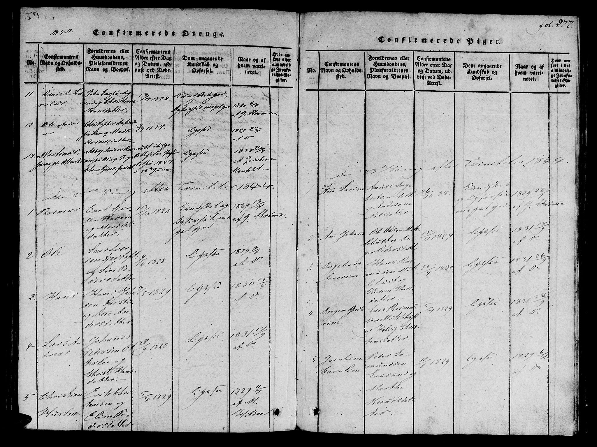 Ministerialprotokoller, klokkerbøker og fødselsregistre - Møre og Romsdal, AV/SAT-A-1454/536/L0495: Ministerialbok nr. 536A04, 1818-1847, s. 277