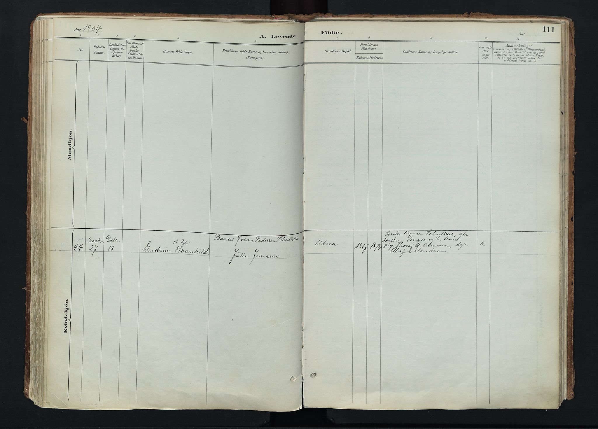 Stor-Elvdal prestekontor, SAH/PREST-052/H/Ha/Haa/L0004: Ministerialbok nr. 4, 1890-1922, s. 111