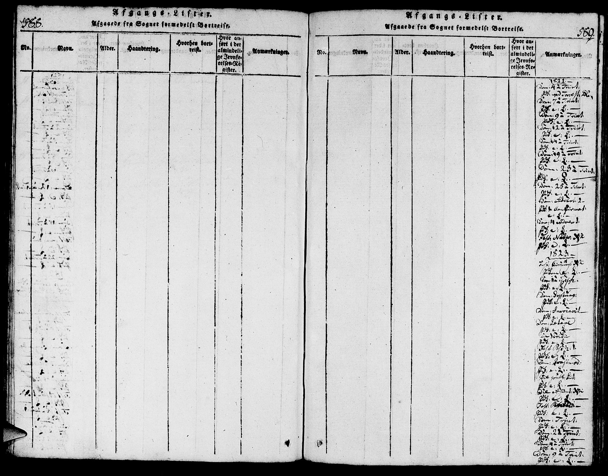 Torvastad sokneprestkontor, SAST/A -101857/H/Ha/Haa/L0004: Ministerialbok nr. A 3 /1, 1817-1836, s. 588-589