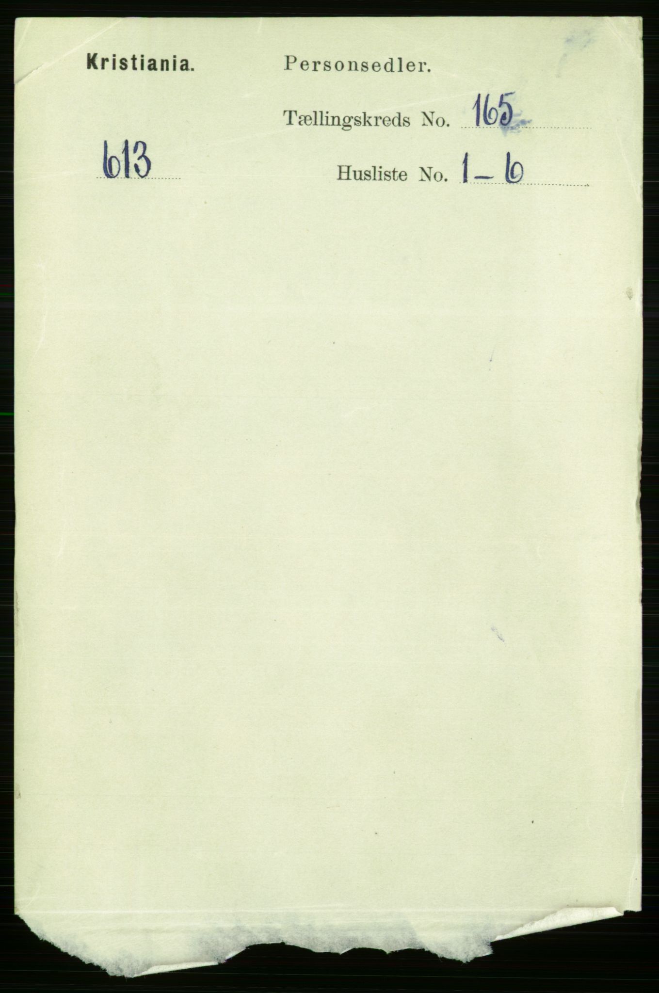 RA, Folketelling 1891 for 0301 Kristiania kjøpstad, 1891, s. 95343